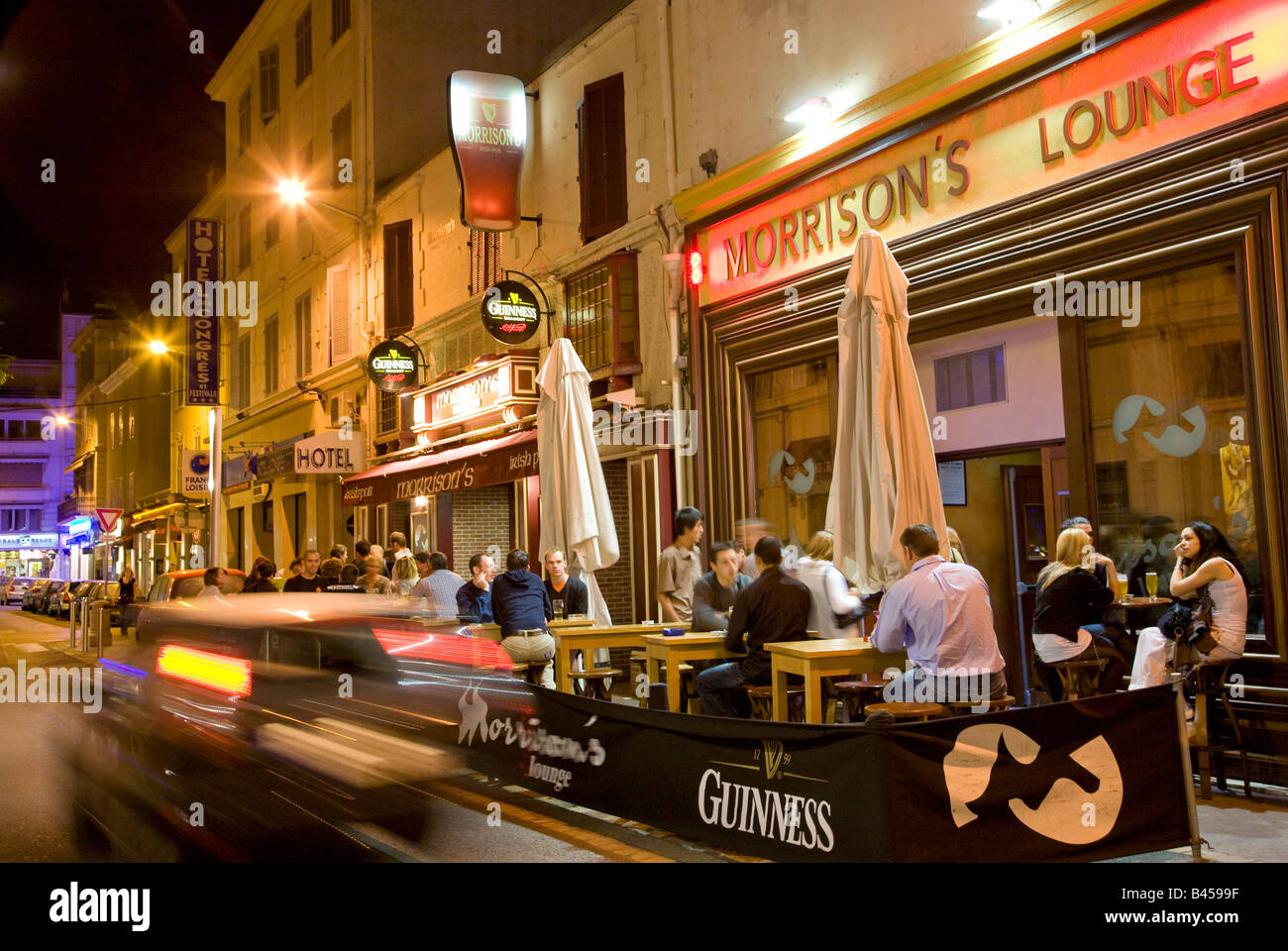 France, Côte d'Azur, Nice, pubs et boîtes de nuit Banque D'Images