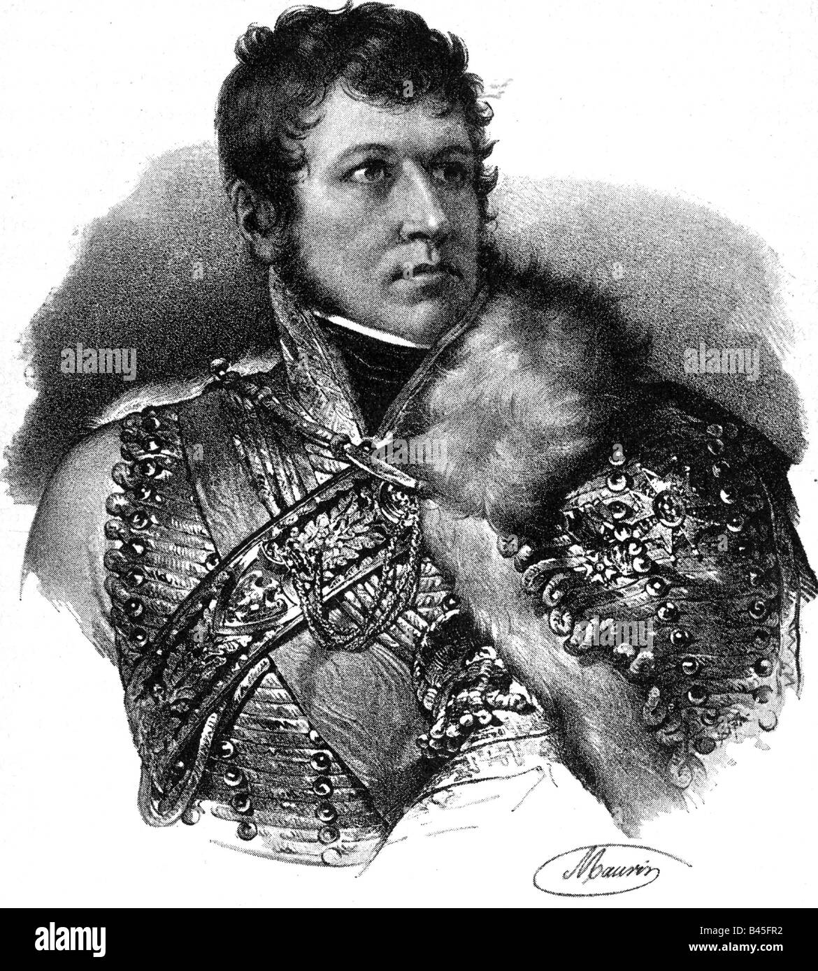 Junot, Andoche, 23.10.1771 - 29.7.1813, général français, portrait, lithographie de Delpech après peinture de Maurin, , Banque D'Images
