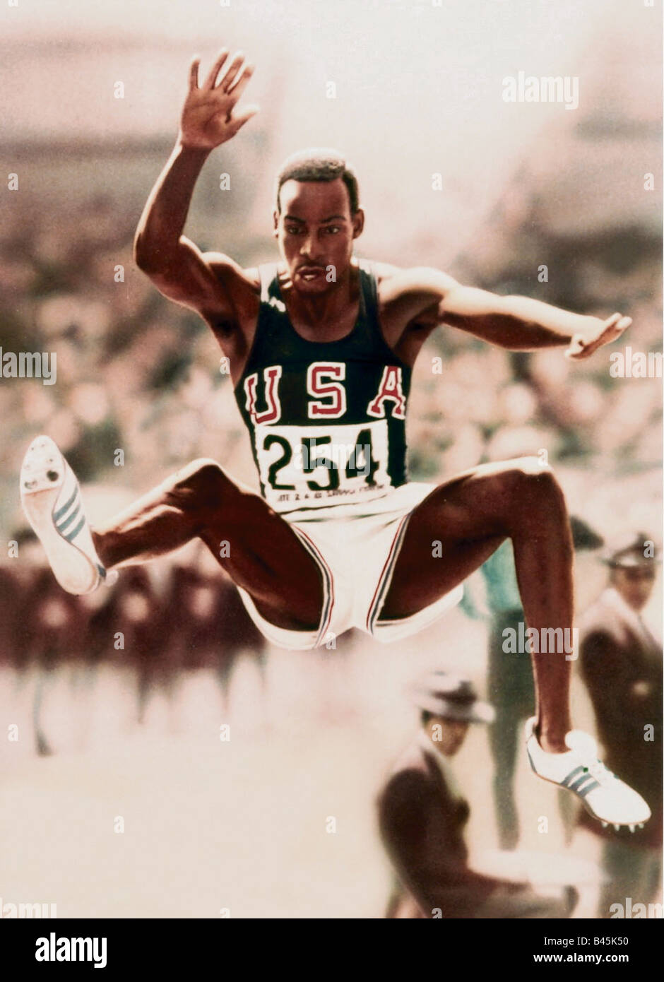 BeamOn , Robert 'Bob', * 29.8.1946, athlète américain (athlétisme), pleine longueur, Jeux Olympiques, Mexico City, 1968, Banque D'Images