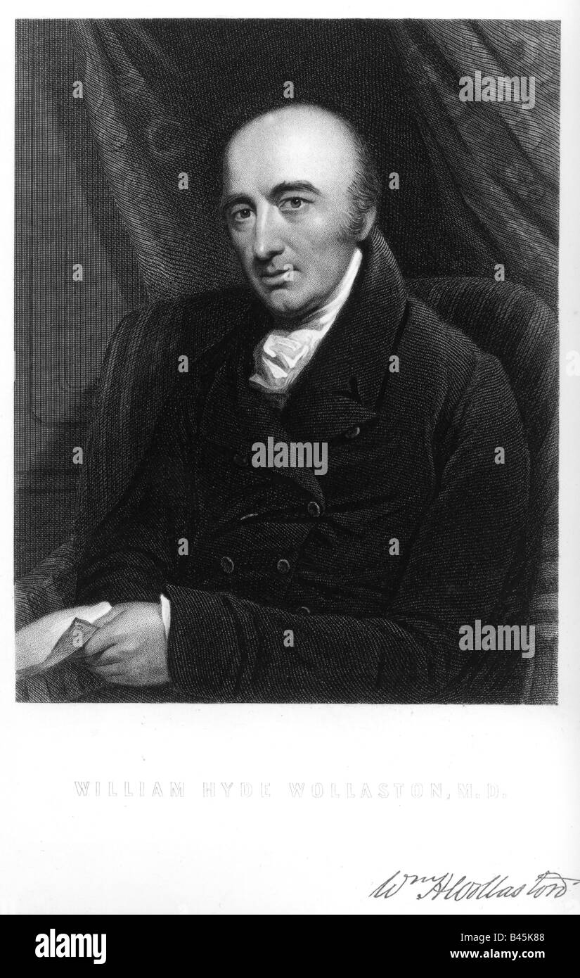 Wollaston, William Hyde, 6.8.1766 - 22.12.1818, naturaliste britannique, demi-longueur, gravure, vers 1810, XVIIIe siècle, science, scientifique, docteur, médecine, médecin, physique, chimiste, cemistry, , Banque D'Images