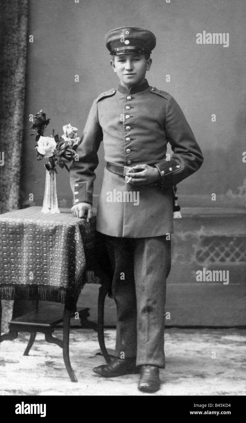 Militaire, uniformes, Allemagne, Bavière, infanterie, soldat en robe complète, pleine longueur, 5ème Royal Bavarian Infantery Regiment, vers 1910, uniforme, armée impériale, XXe siècle, Banque D'Images