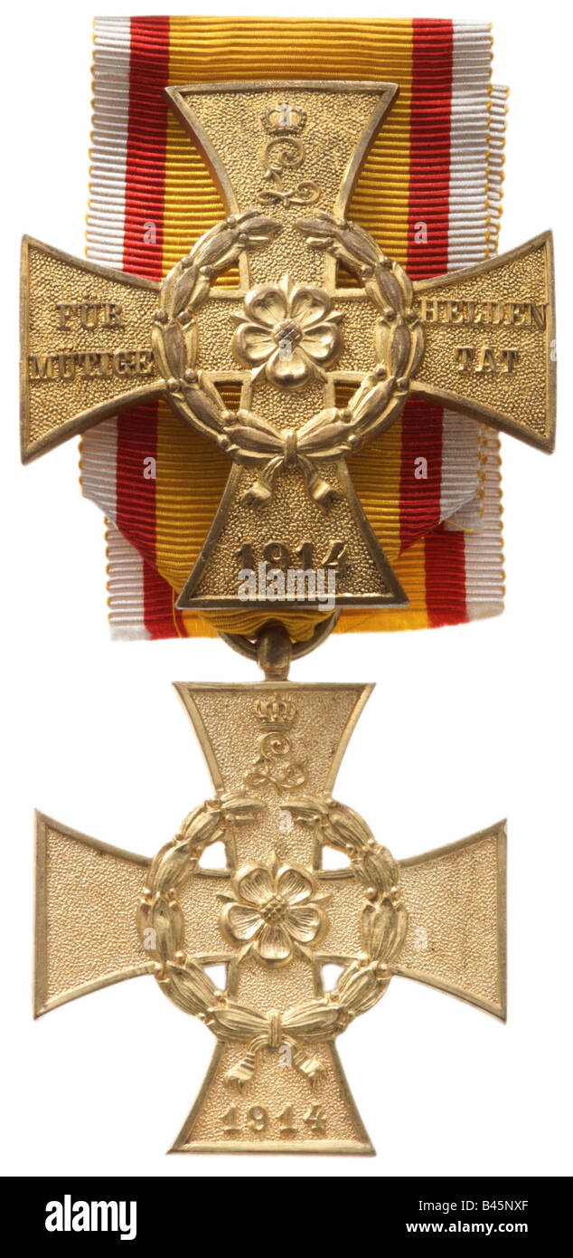 Décorations, Allemagne, Lippe-Detmold, Croix D'Honneur De Guerre Et Croix De Mérite De Guerre, 1914 - 1918, Première Guerre Mondiale, Décoration, Banque D'Images