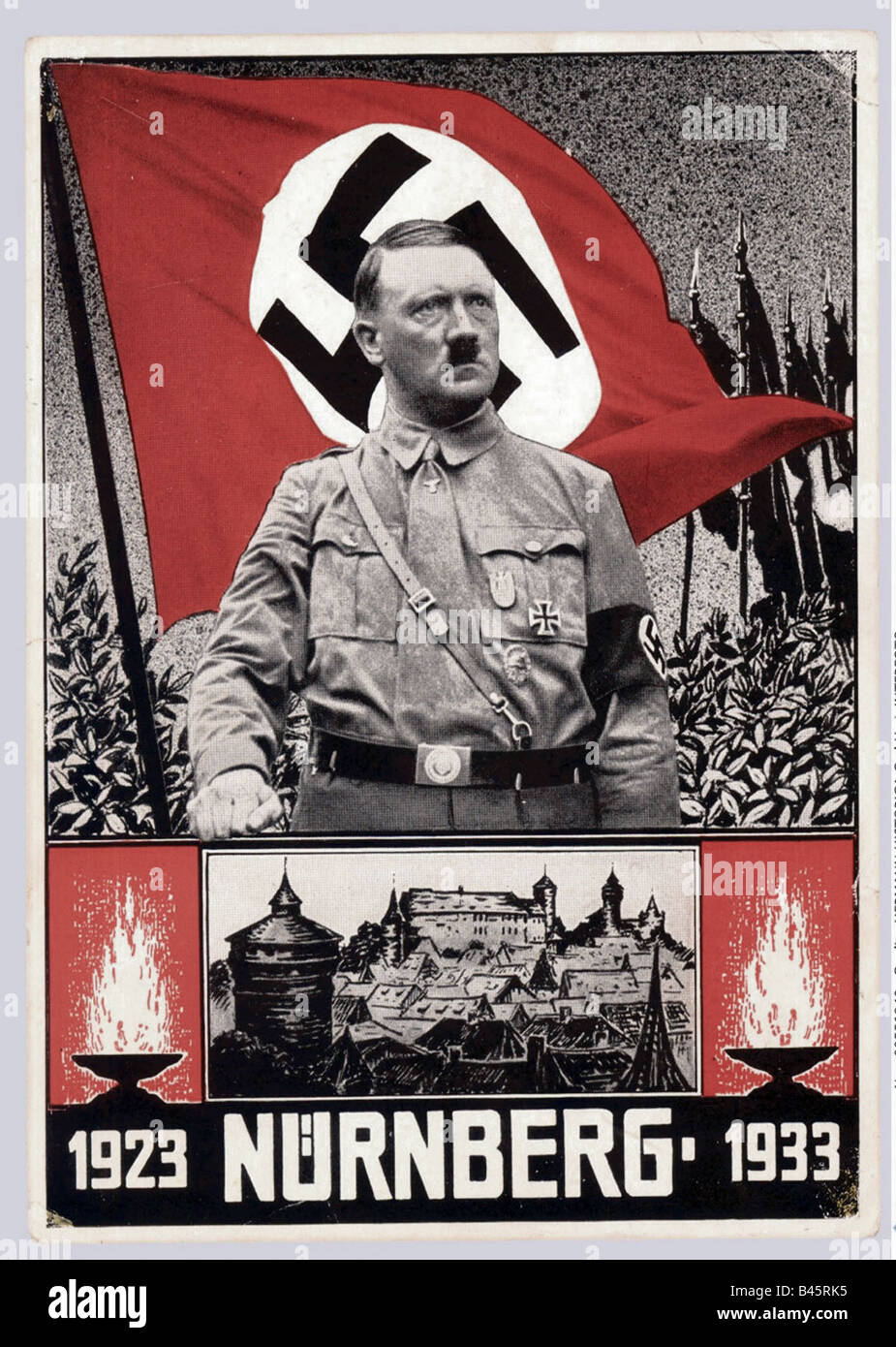 Nazisme/Socialisme National, Rassemblements De Nuremberg, Rallye 31.8.1933 - 3.9.1933, Carte Postale, Propagande, Nsdap, Adolf Hitler, Allemagne Nazie, Third Reich, Banque D'Images