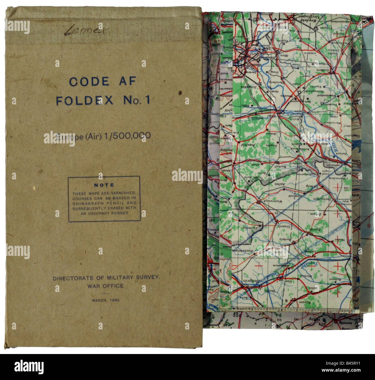 Événement, seconde Guerre mondiale/seconde Guerre mondiale, guerre aérienne, équipement, Grande-Bretagne, carte de l'Allemagne, mars 1945, Royal Air Force, XXe siècle, Banque D'Images