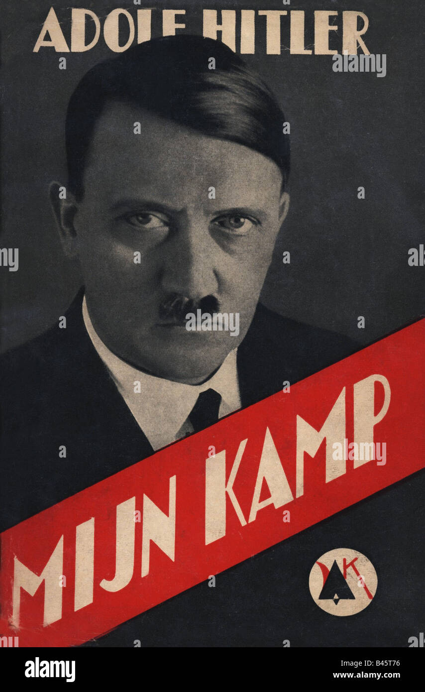 Hitler, Adolf, 20.4.1889 - 30.4.1945, politicien allemand (NSDAP), son livre 'mein Kampf', 1925/1926, titre, édition néerlandaise 'ijn Kamp', sozialisme national, Allemagne, troisième Reich, 20ème siècle, Pays-Bas, Cover, , Banque D'Images