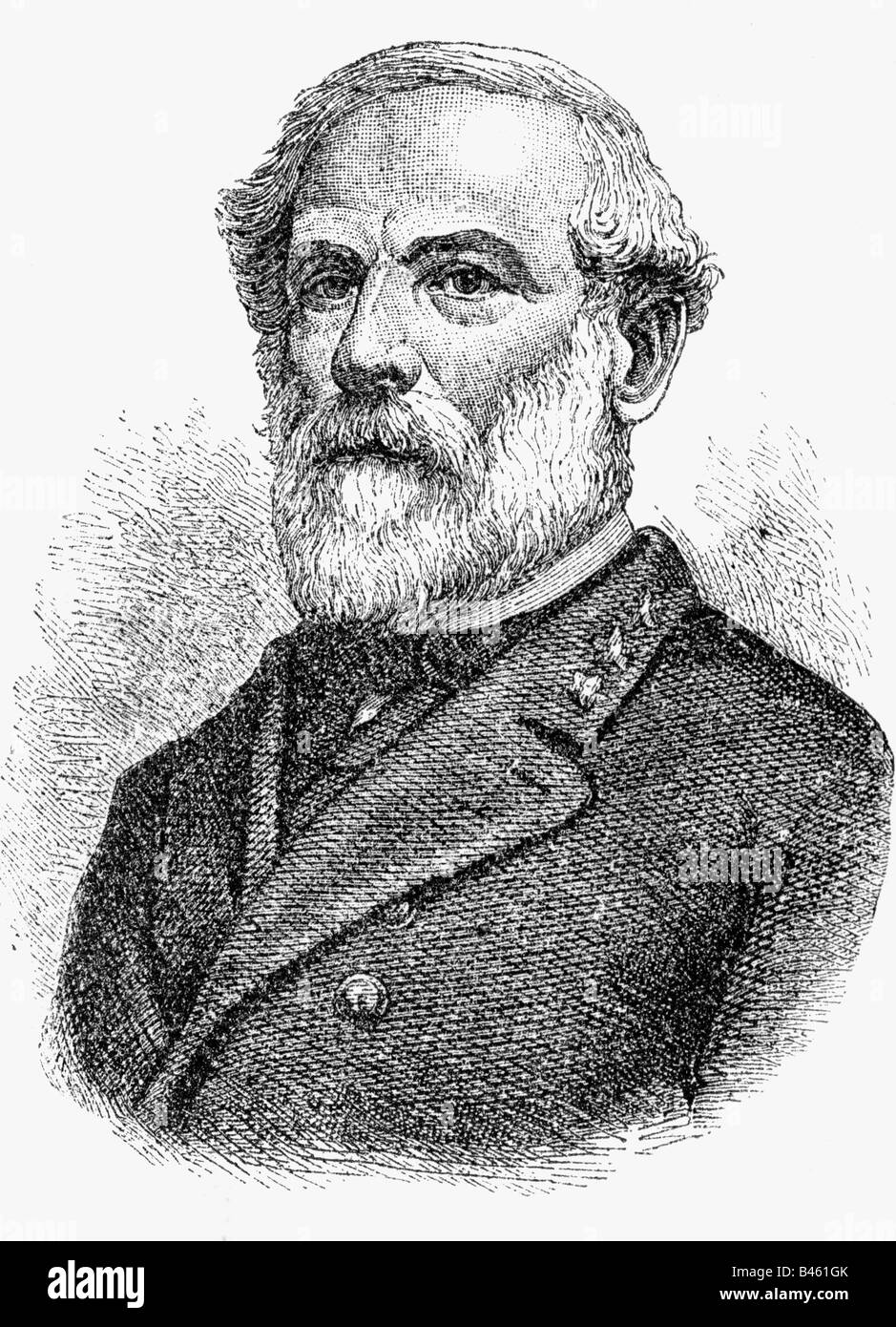 Lee, Robert E., 17.1.1807 - 12 10.1870, général américain, commandant suprême de l'Armée confédérée 1864 - 1865, portrait, gravure de bois, XIXe siècle, Banque D'Images
