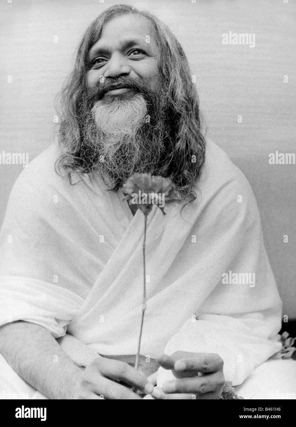 Maharishi Mahesh Yogi, 12.1.1917 - 5.2.2008, gourou indien, demi-longueur, années 60, Banque D'Images