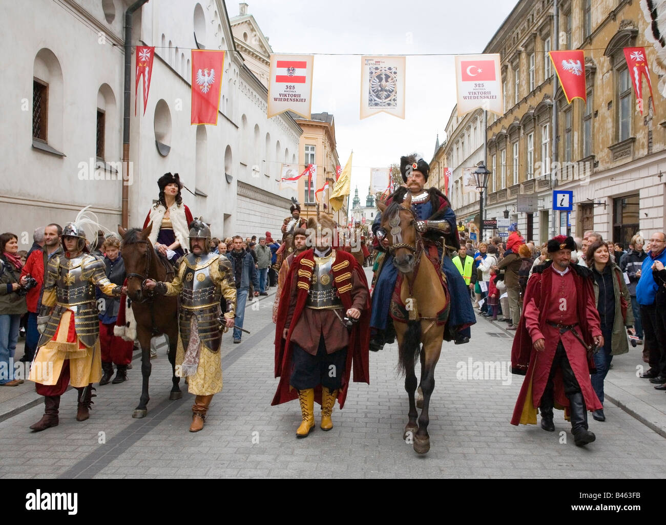 Pologne Cracovie acteur Daniel Olbrychski comme roi Jan III Sobieski célébration de la victoire de Vienne 1683 Banque D'Images