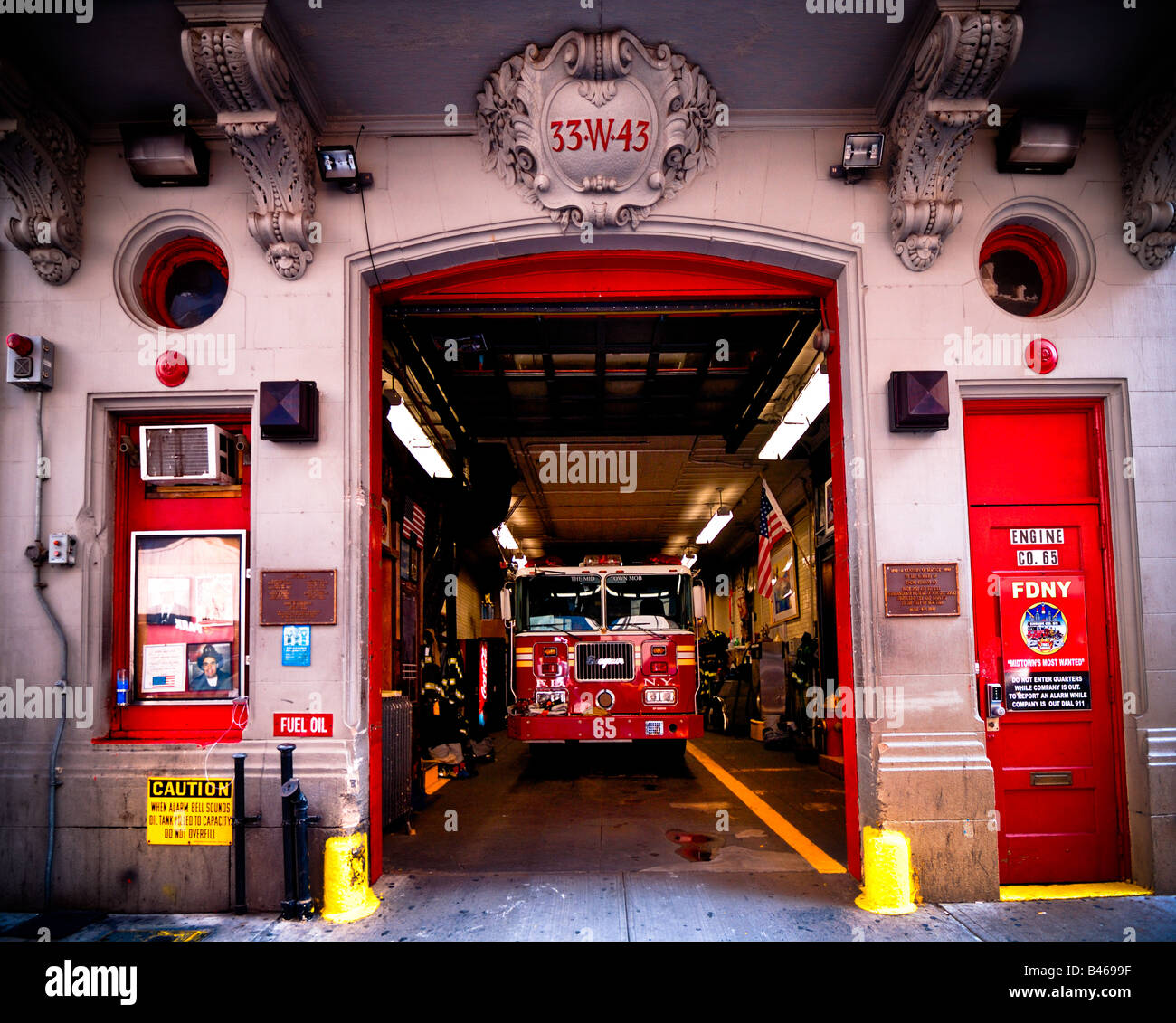 La caserne de pompiers et de FDNY Engine Company 65 également connu sous le nom de Midtown Mob Banque D'Images