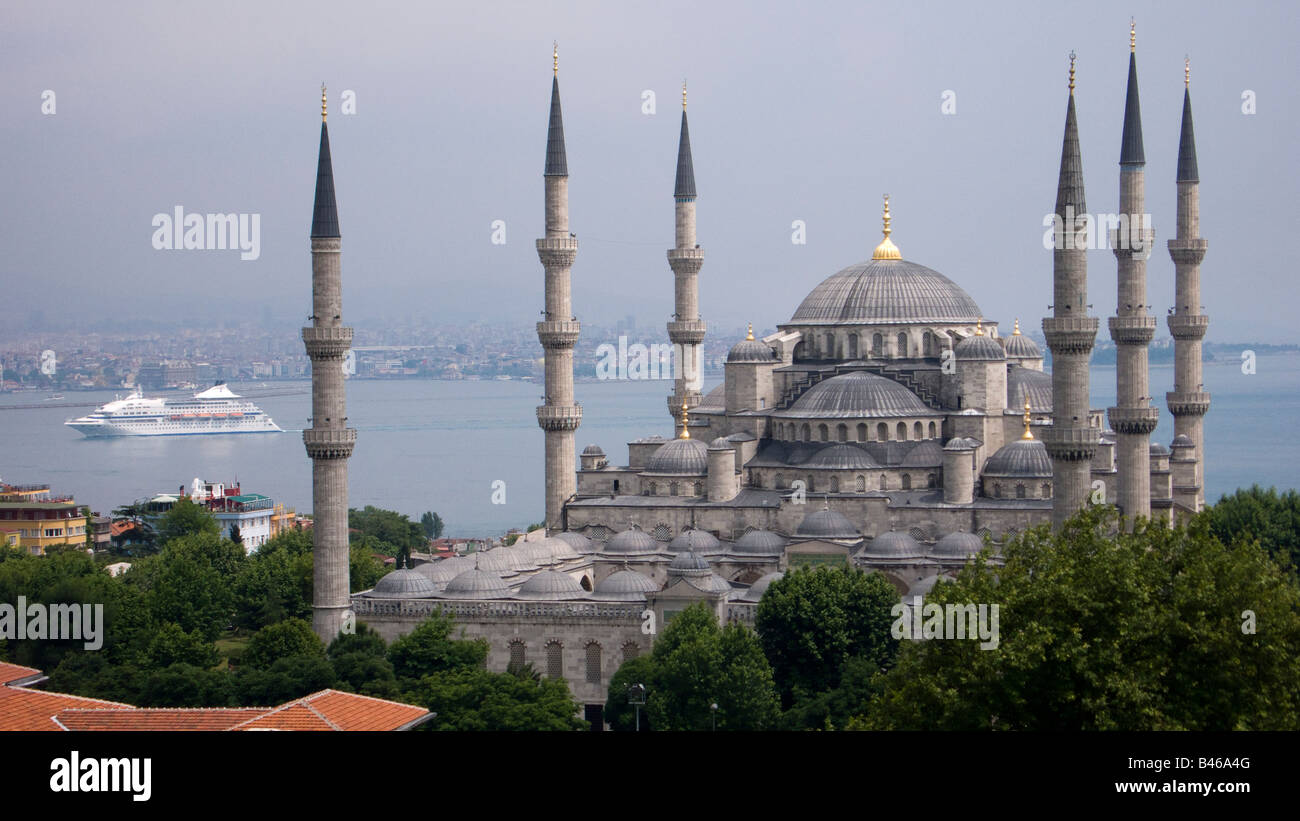 Turquie Istanbul la Mosquée Bleue Banque D'Images