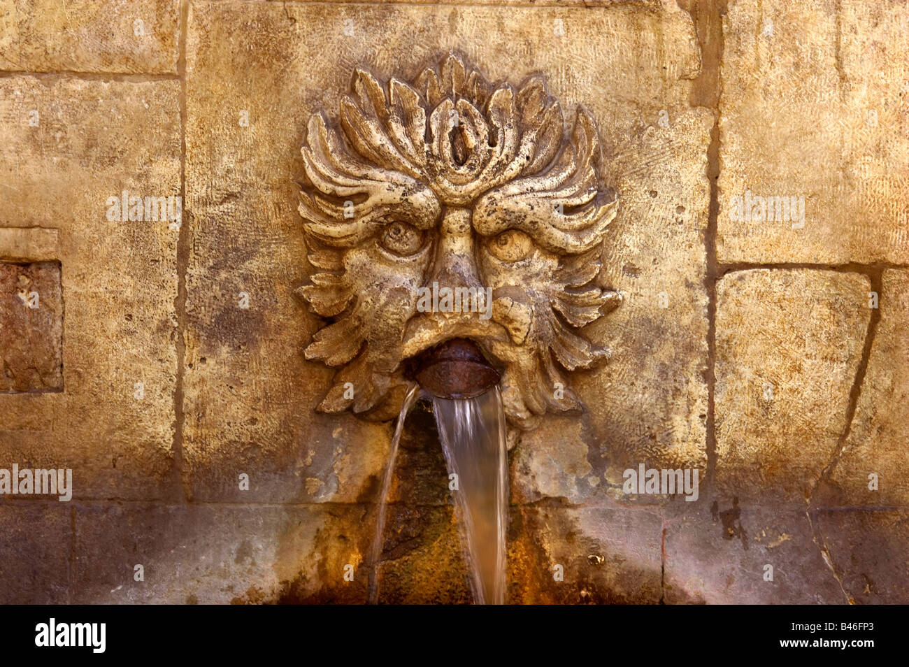 Fontaine à Orvieto, Italie. Banque D'Images