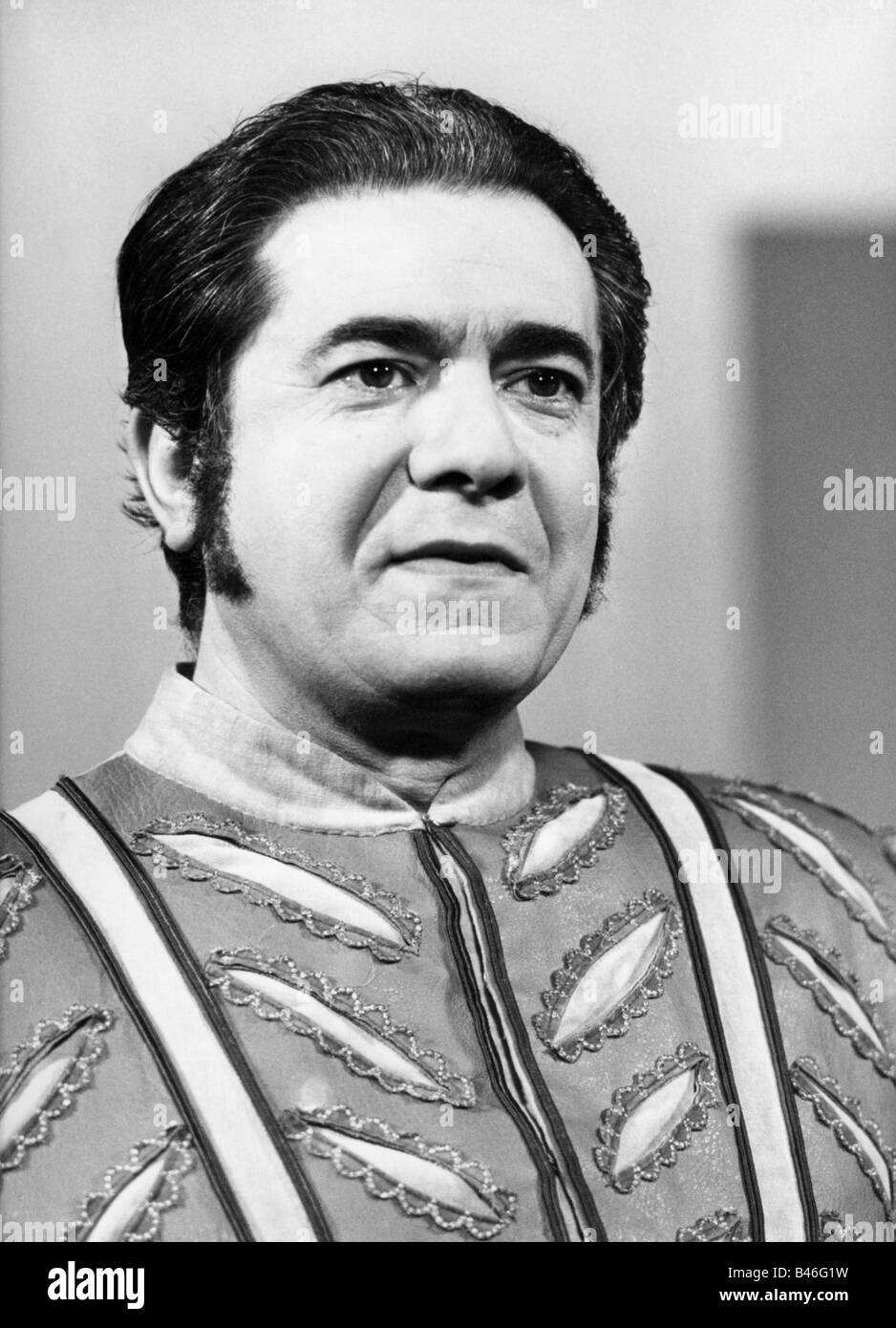 Stefano, Giuseppe Di, 24.7.1921 - 3.3.2008, chanteur italien (ténor opératique), portrait, show agact in telecast 'schoene Stimmen', télévision allemande, ZDF, 11.1.1975, Banque D'Images