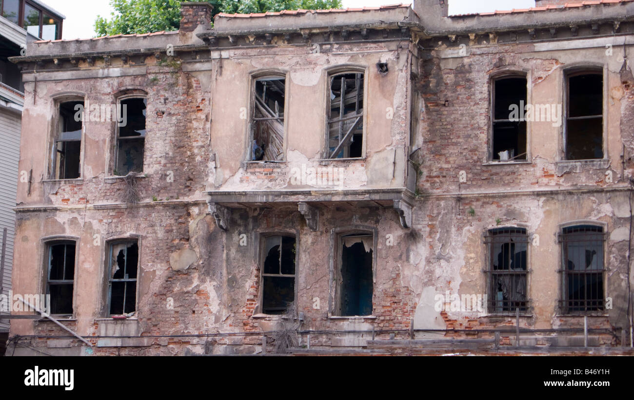 Turquie Istanbul bâtiment abandonné Banque D'Images