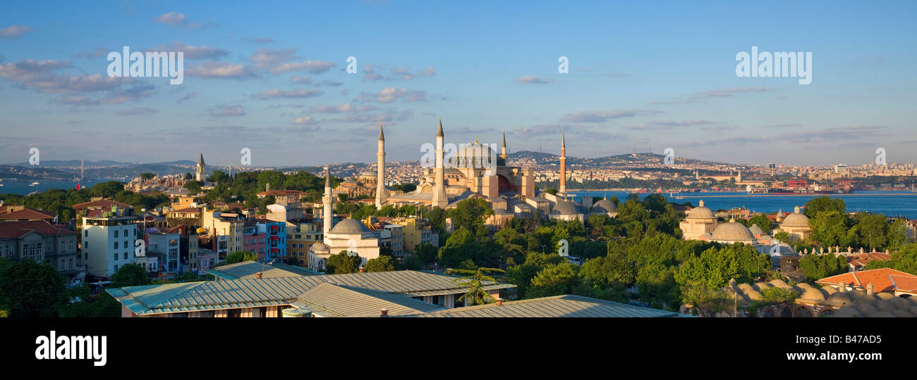Turquie Istanbul vue élevée de la mosquée Sainte-Sophie Banque D'Images