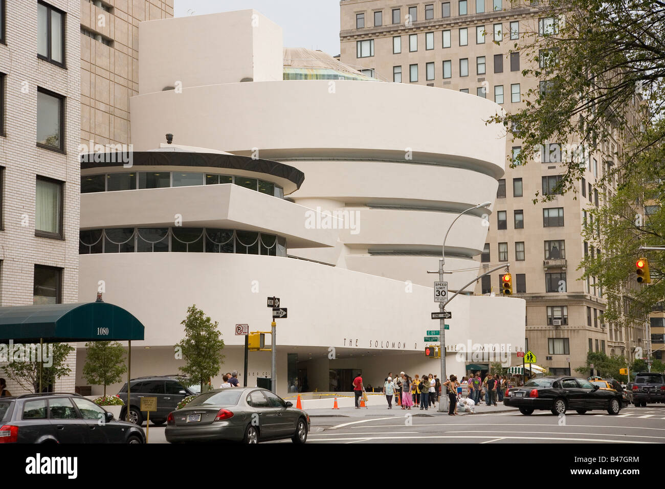 Le Musée Solomon R. Guggenheim, New York,1071 Fifth Avenue, conçu par Frank Llloyd Wright Banque D'Images