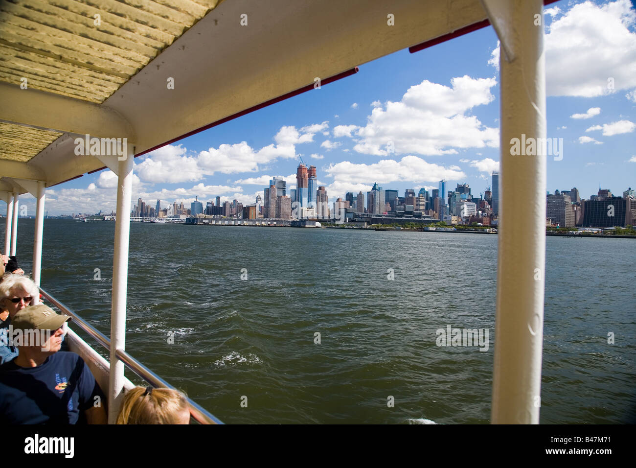 Vue de Manhattan depuis un bateau Circle Line, New York Banque D'Images