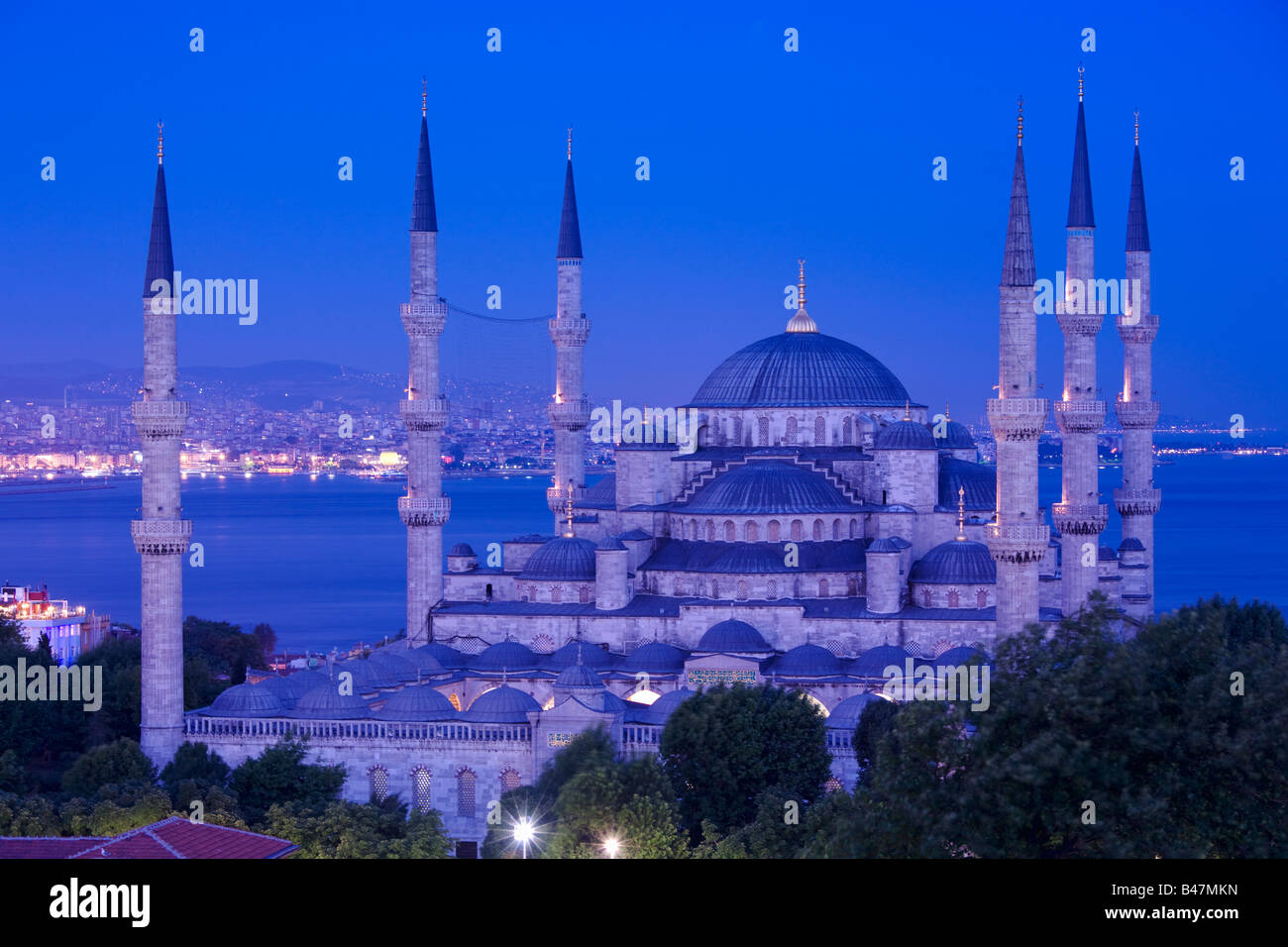 Turquie Istanbul La Mosquée Bleue La Mosquée du Sultan Ahmed Banque D'Images