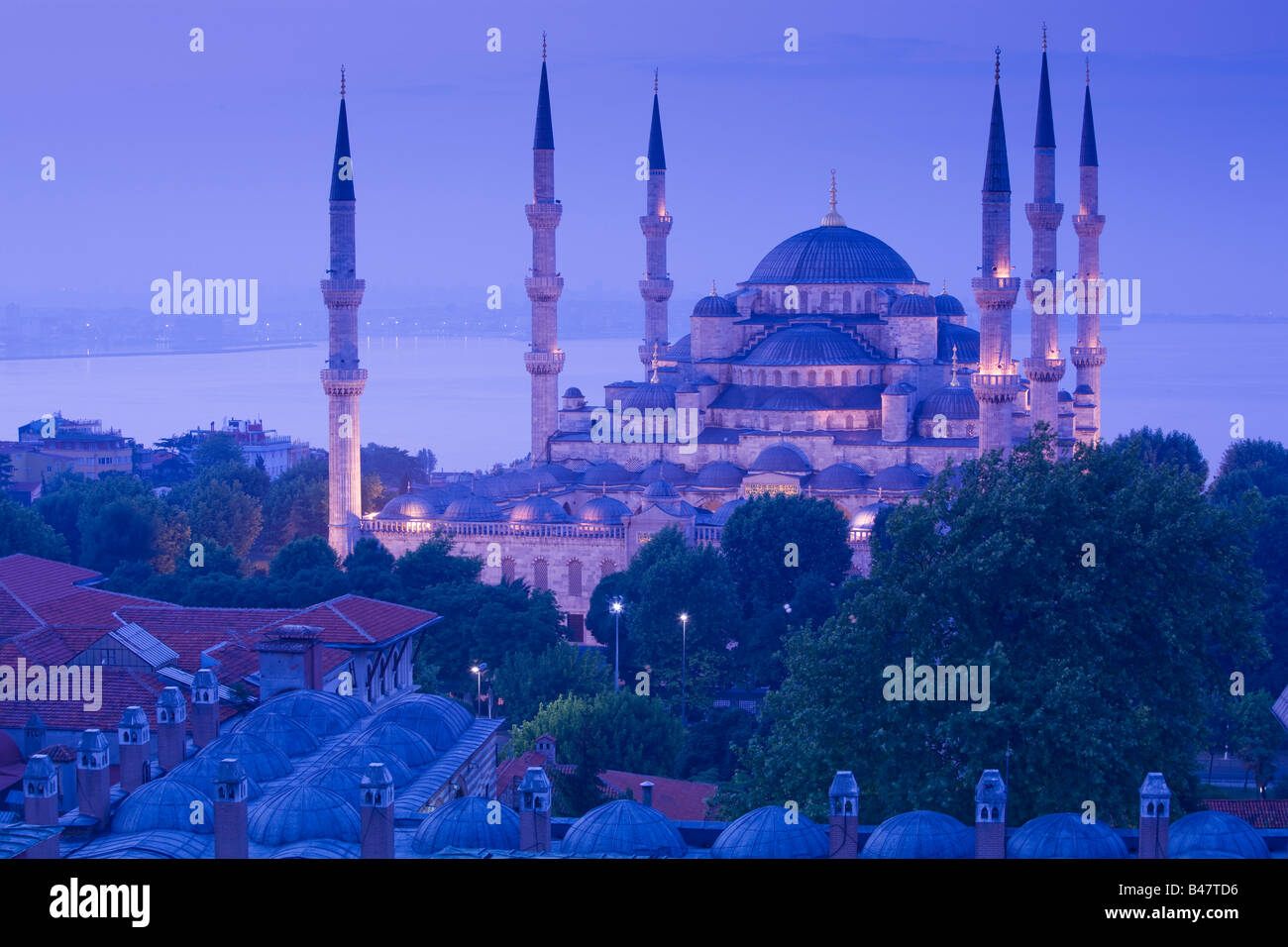 Turquie Istanbul La Mosquée Bleue La Mosquée du Sultan Ahmed Banque D'Images