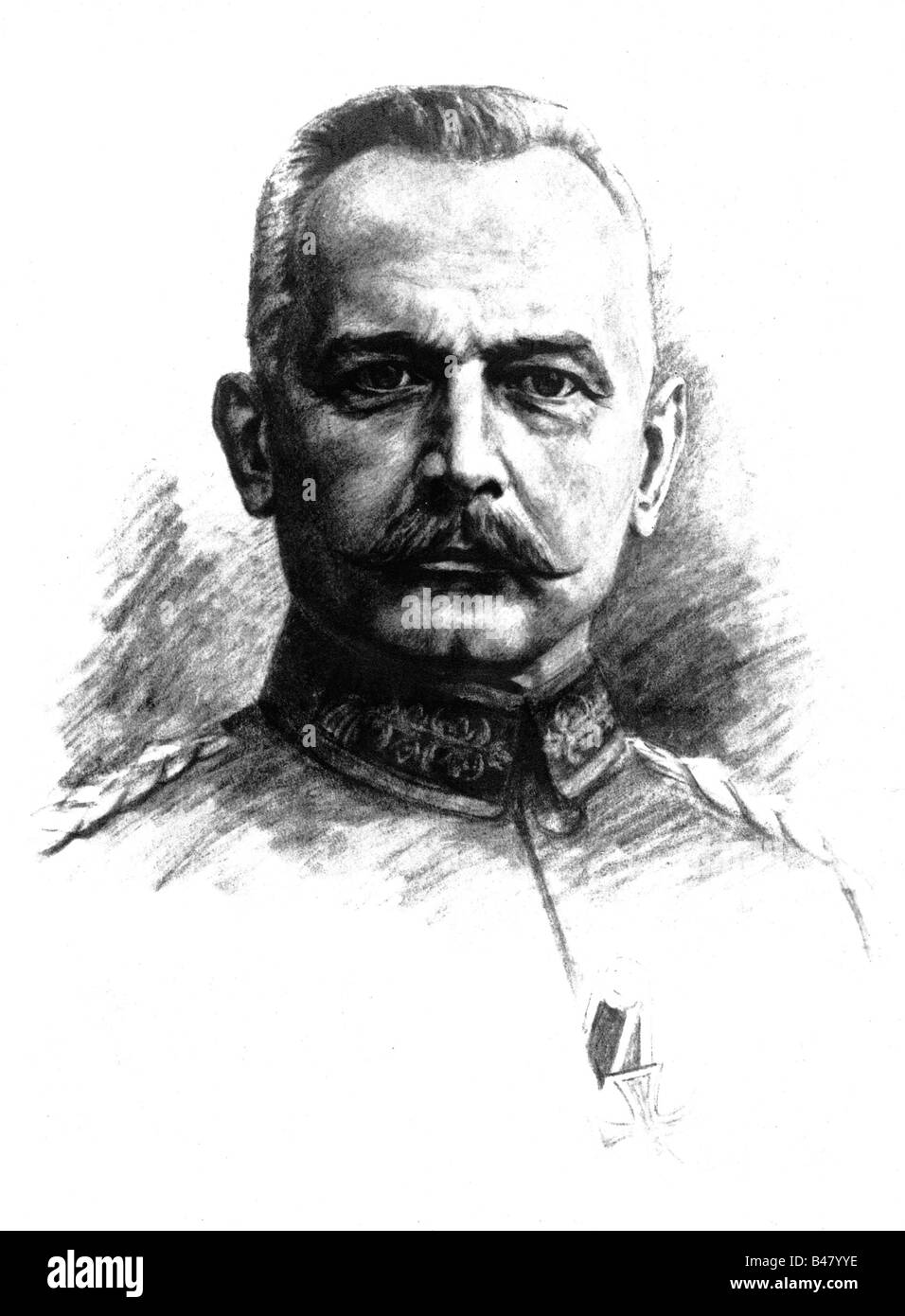 Falkenhayn, Erich von, 11.9.1861 - 8.4.1922, général allemand, portrait, carte postale, dessin, 1915, , Banque D'Images