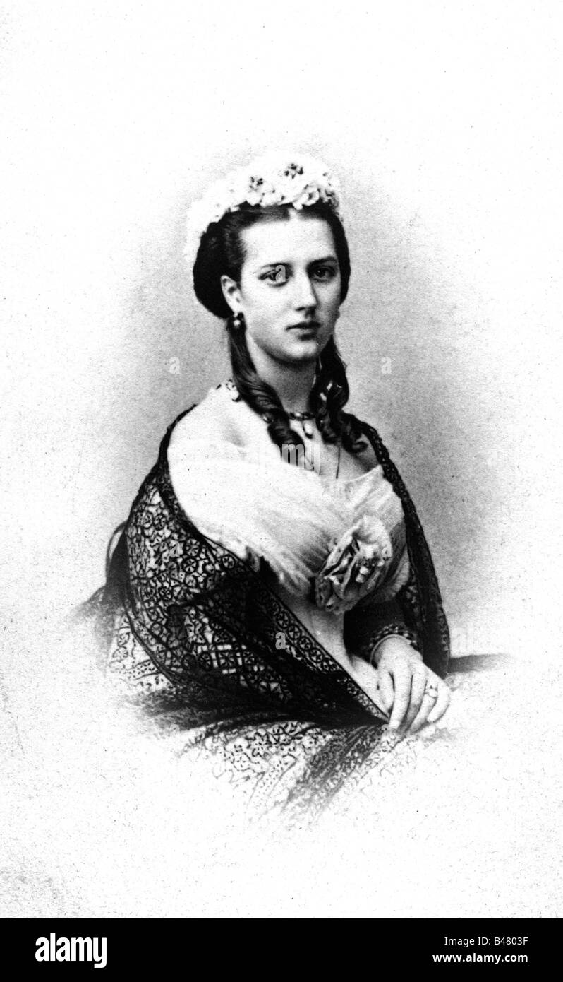 Alexandra, 1.12.1844 - 20.11.1925, Reine Consort du Grand Butiain 22.1.1901 - 6.5.1910, demi-longueur, photographie de Hermann Ohm, Copenhague, vers 1865, Banque D'Images