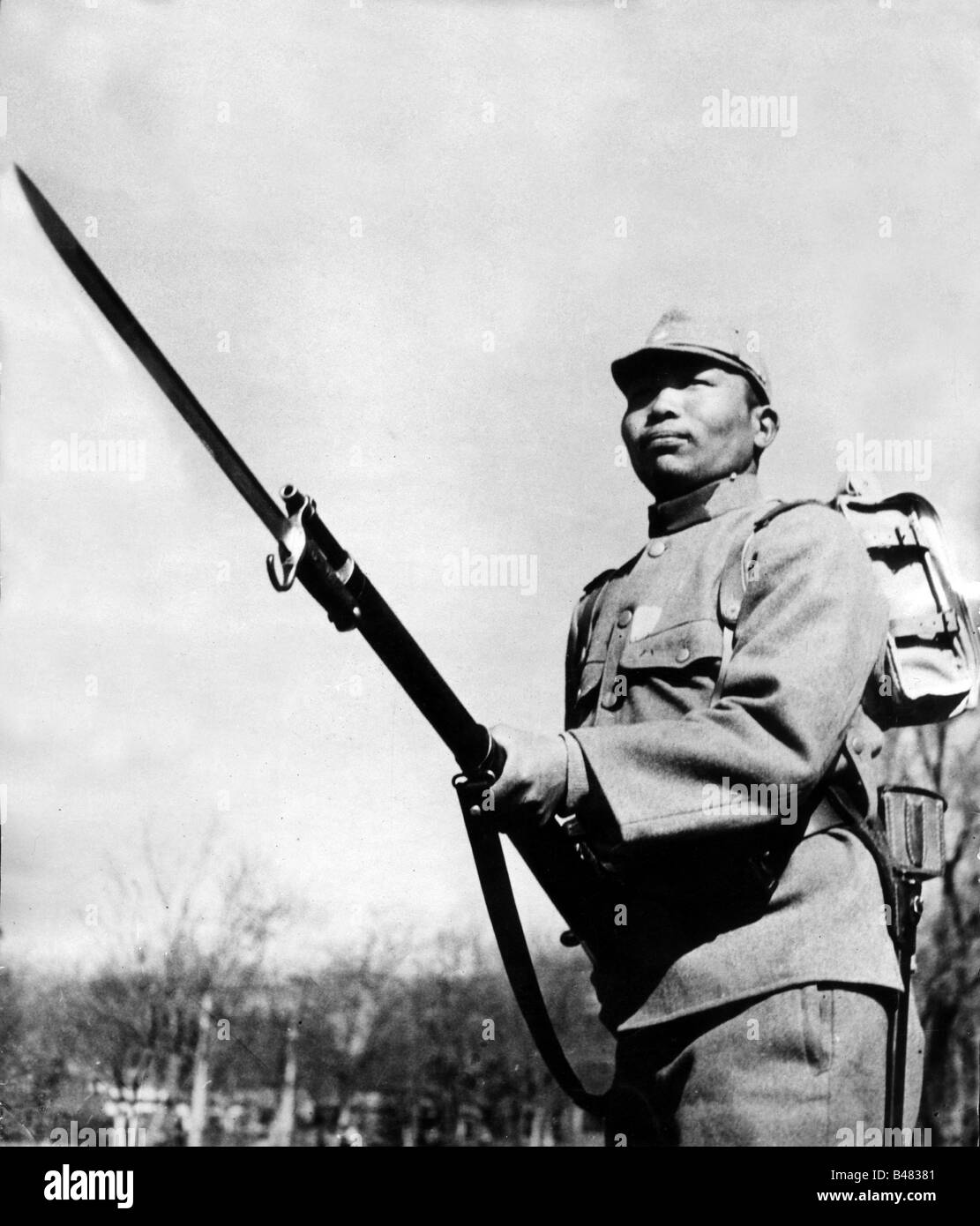 Géographie / voyage, Japon, militaire, soldat d'exercice, vers 1940, Banque D'Images