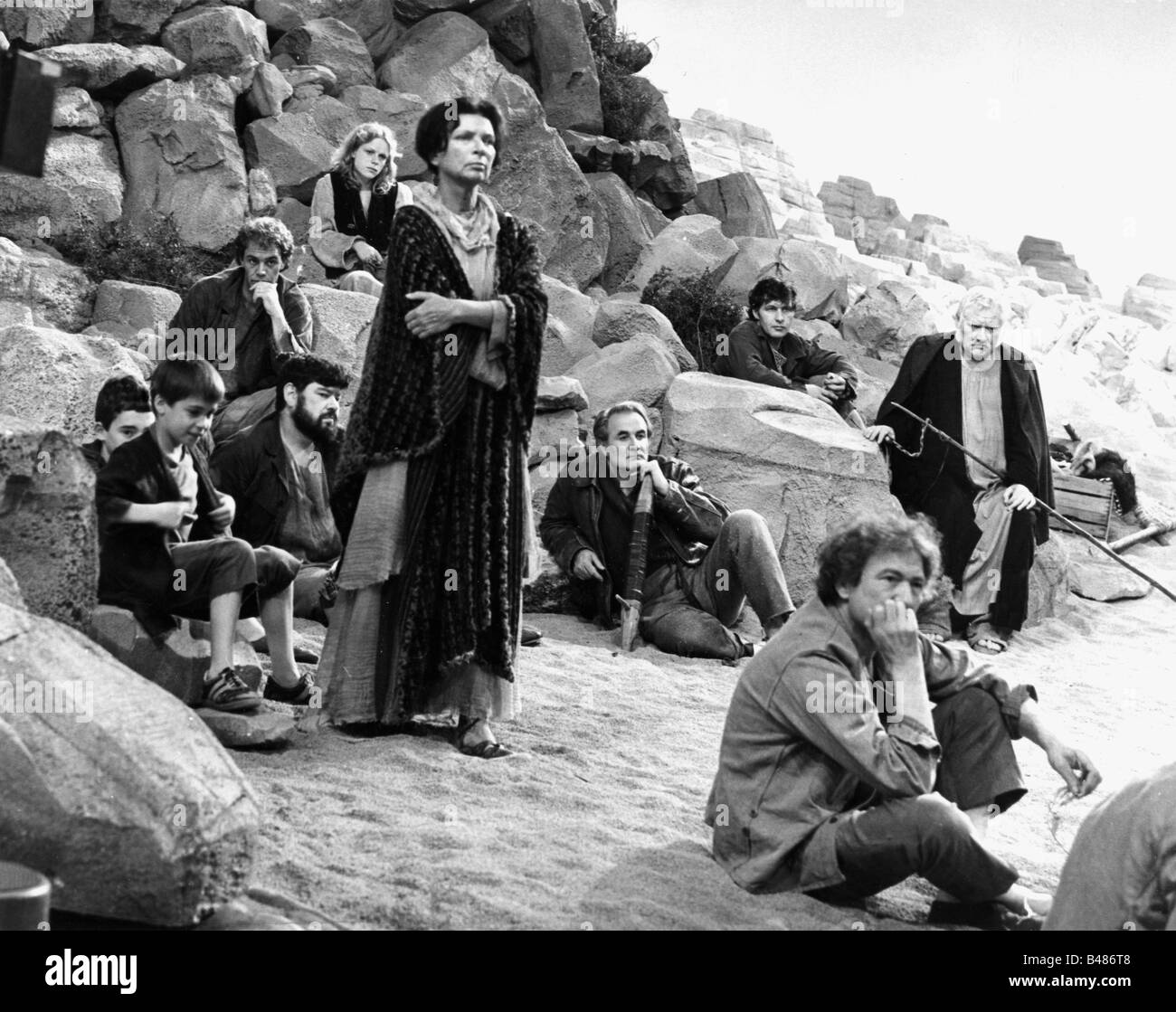 Zeidler, Hans Dieter, 19.1.1926 - 10.1998, acteur allemand, avec Agnes Fink, Christian Kohlund, sur scène en 'Kind David', 1970es, Banque D'Images