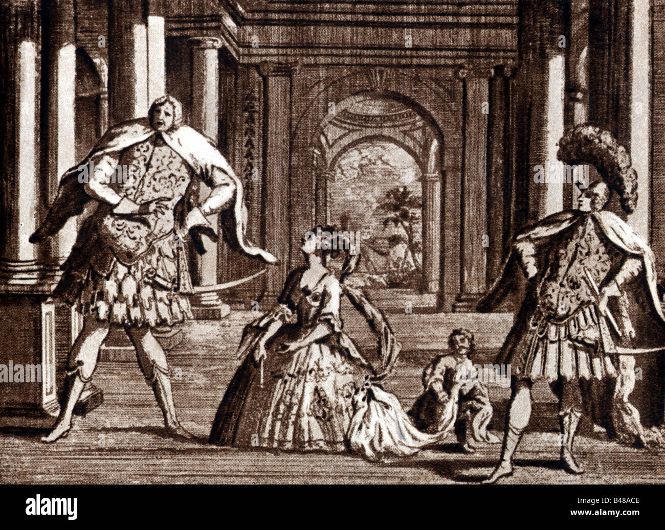Handel, George Frideric, 23.2. 1685 - 14.4.1759, compositeur allemand, la satire de son opéra 'Giulio Cesare in Egitto', Londres, 1724, , n'a pas d'auteur de l'artiste pour être effacé Banque D'Images