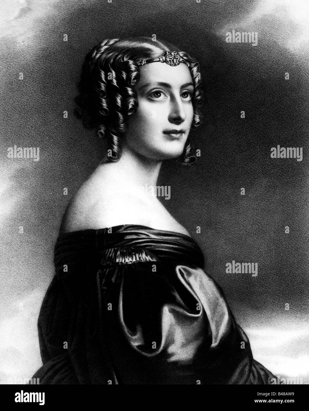 Digby, Jane Elizabeth, 3.4.1807 - 11.8.1881, aristocrate anglais, portrait, demi-profil, après la peinture de Karl Stieler, 1831, Nymphenburg, Allemagne, Schoenheitengalerie (galerie des beautés), Banque D'Images