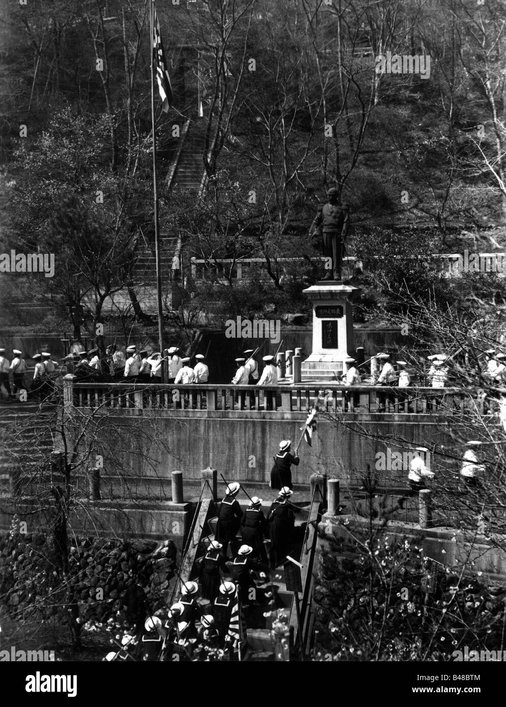 Géographie / voyages, Japon, gens, scouts, délégation des Scouts de Nippon Navy, défilé au Mémorial de l'Amiral Heihachiro, Togo Park, Tokyo, 31.3.1938, Banque D'Images