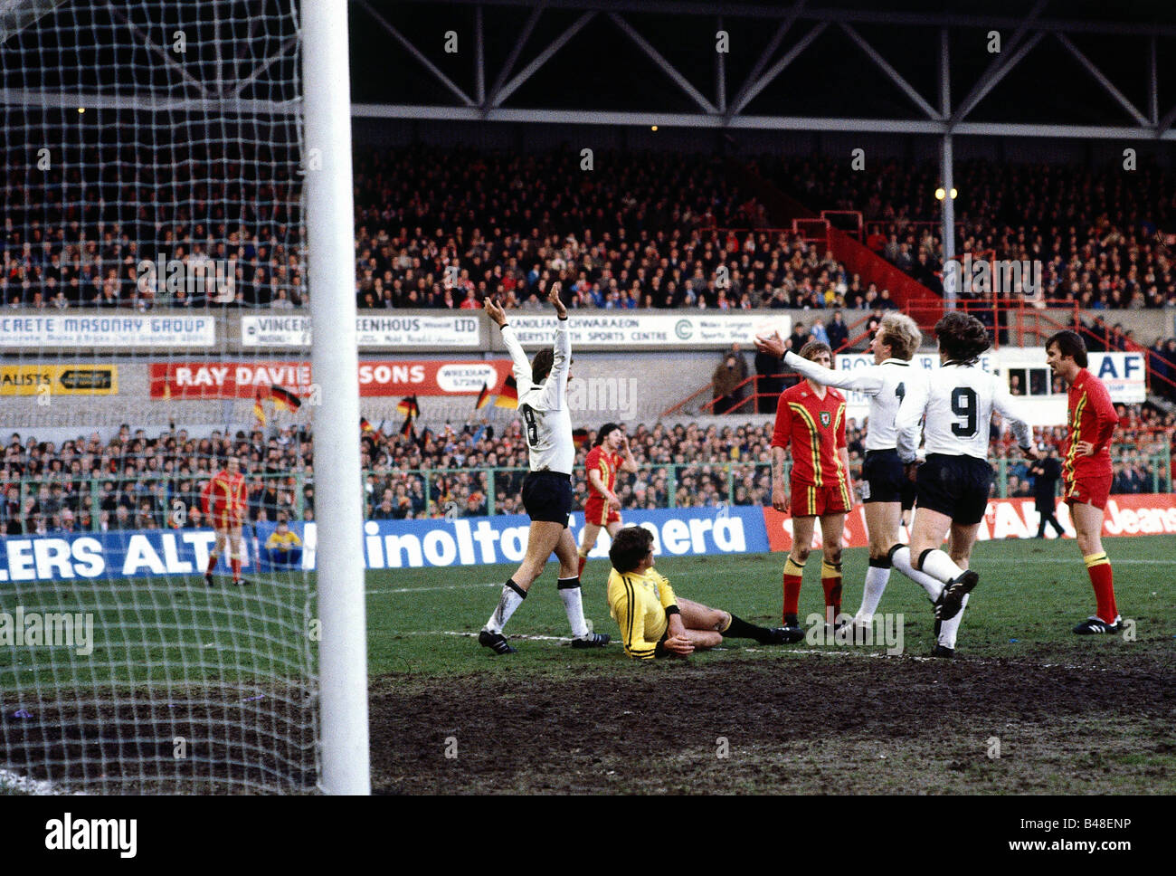 Sport / le sport, soccer, football, championnat d'Allemagne contre le Pays de Galles, à Wrexham, Wales (0:2), 5-2-1979, Banque D'Images
