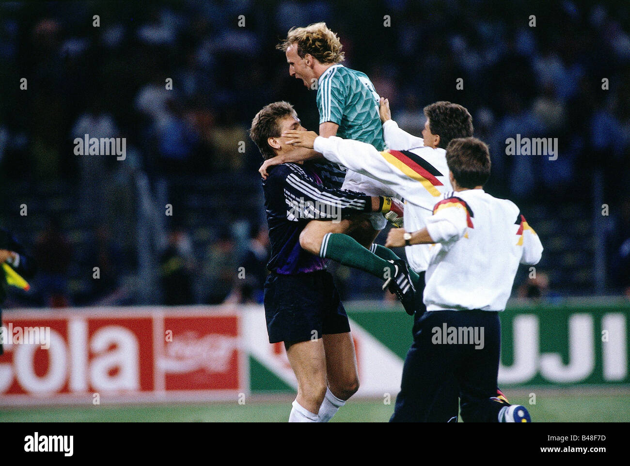 Sport, football, championnat du monde, demi-finale, Allemagne contre Angleterre, Turin, Italie, 4.7.1990, Banque D'Images