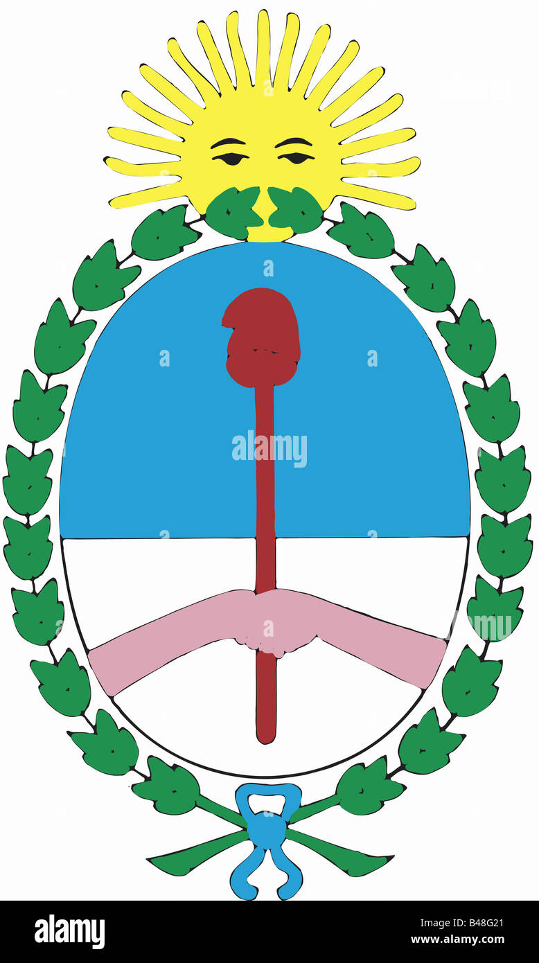 Heraldique Blason L Argentine Additional Rights Clearance Info Not Available Photo Stock Alamy