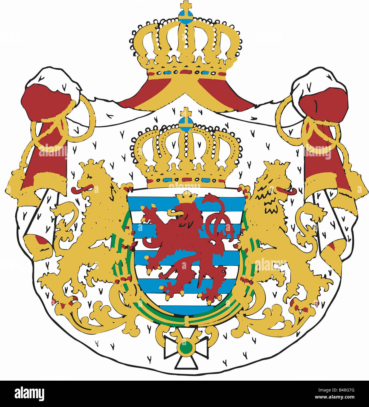 Héraldique, blason, Luxembourg, les armoiries, symbole, emblème, Crest