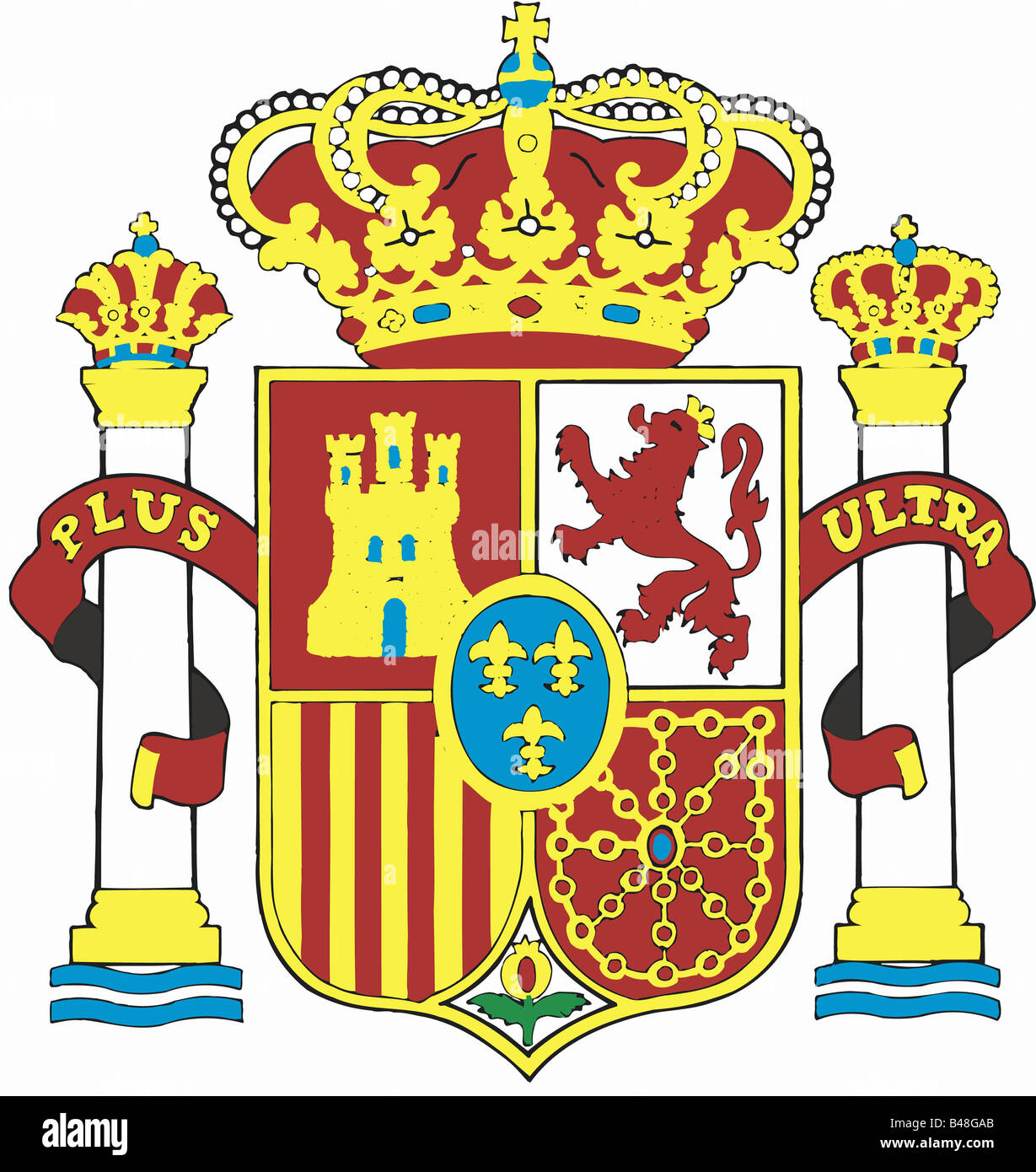 Heraldique Blason Espagne Additional Rights Clearance Info Not Available Photo Stock Alamy