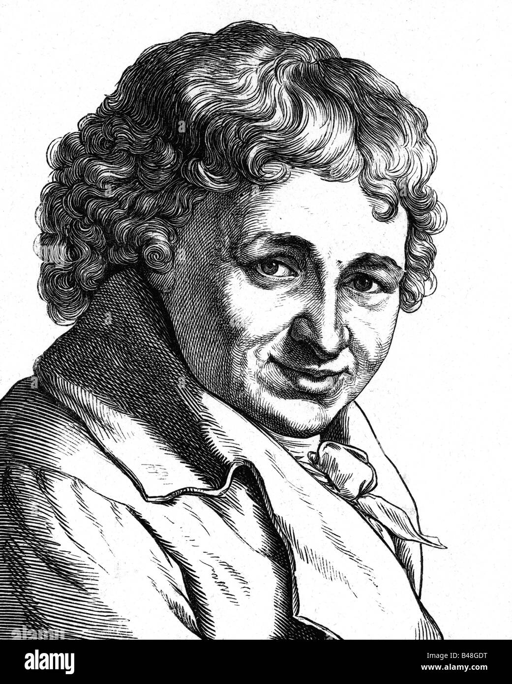 Chodowiecki, Daniel, 16.10.1726 - 7.2.1801, peintre et graveur allemand, portrait, gravure sur acier, 19e siècle, l'artiste a le droit d'auteur , de ne pas être effacé Banque D'Images