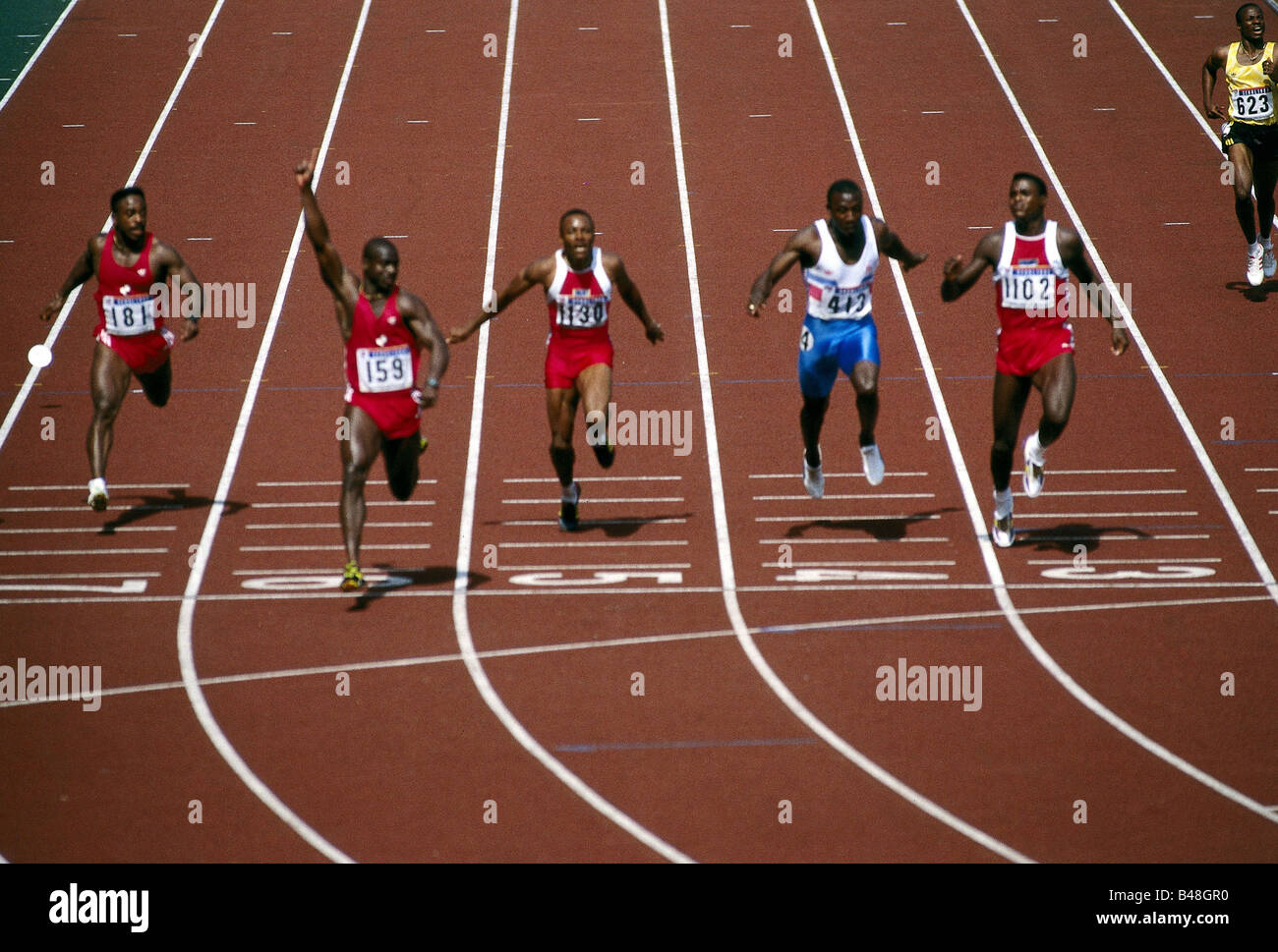 Johnson, Ben, * 30.12.1961, athlète canadien (athlétisme), pleine longueur, Jeux olympiques, Séoul, 1988, Banque D'Images