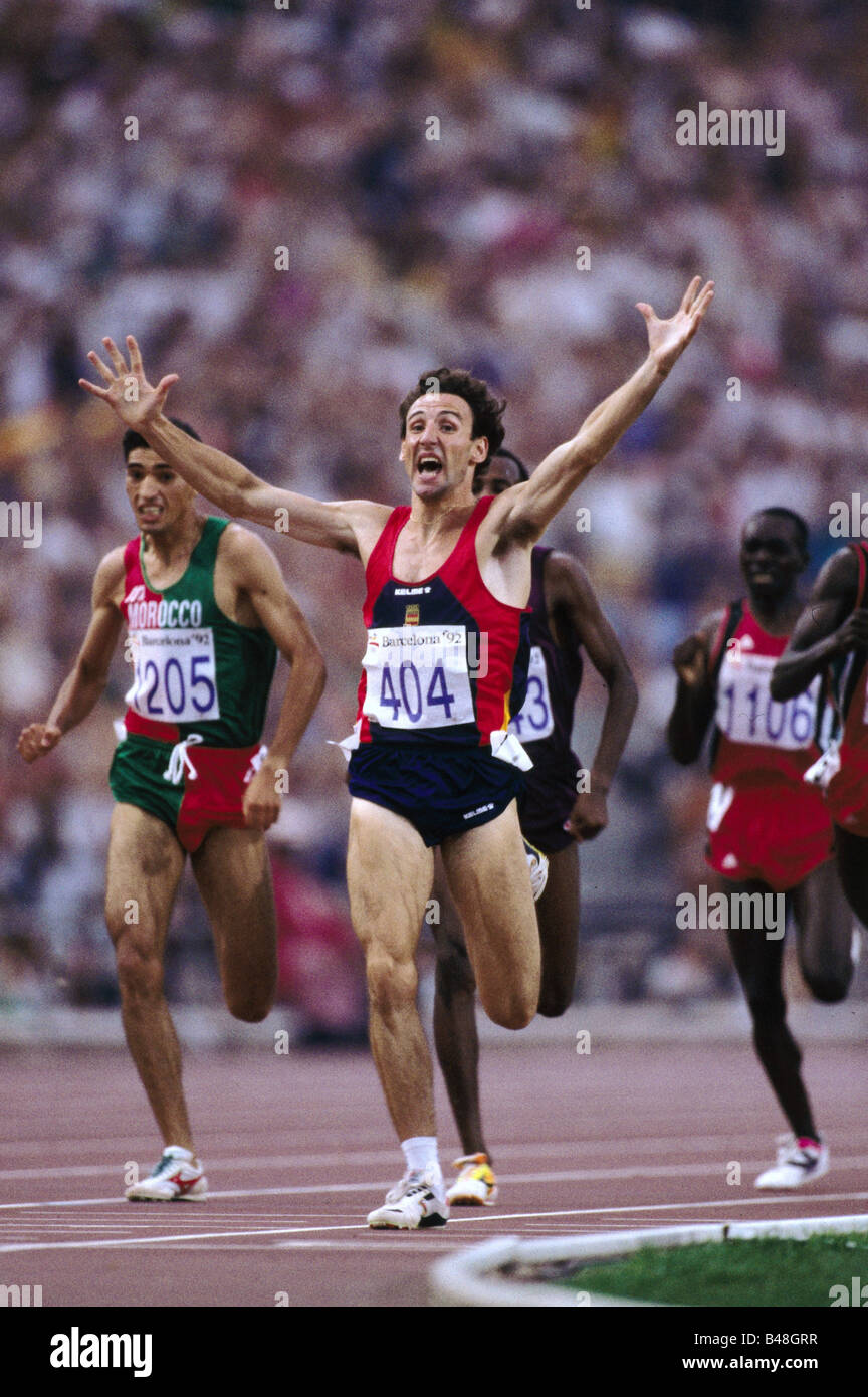 Cacho Ruiz, Fermin, * 16.2.1969, athlète espagnol (athlétisme), pleine longueur, Jeux Olympiques, Barcelone, 1992, Banque D'Images