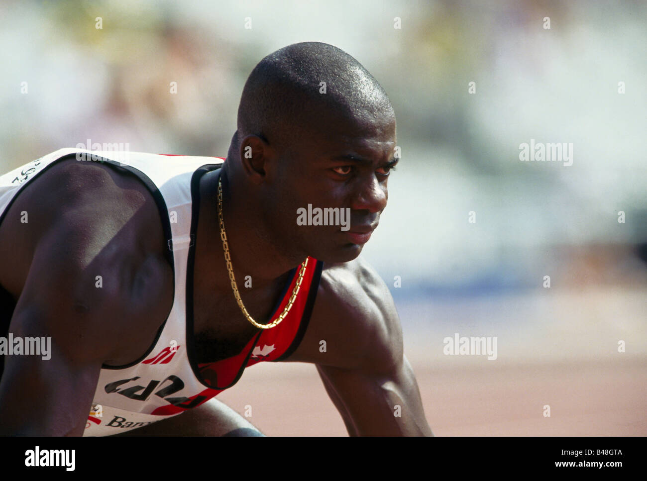 Johnson, Ben, * 30.12.1961, athlète canadien (athlétisme), portrait, Jeux olympiques, Barcelone, 1992, Banque D'Images