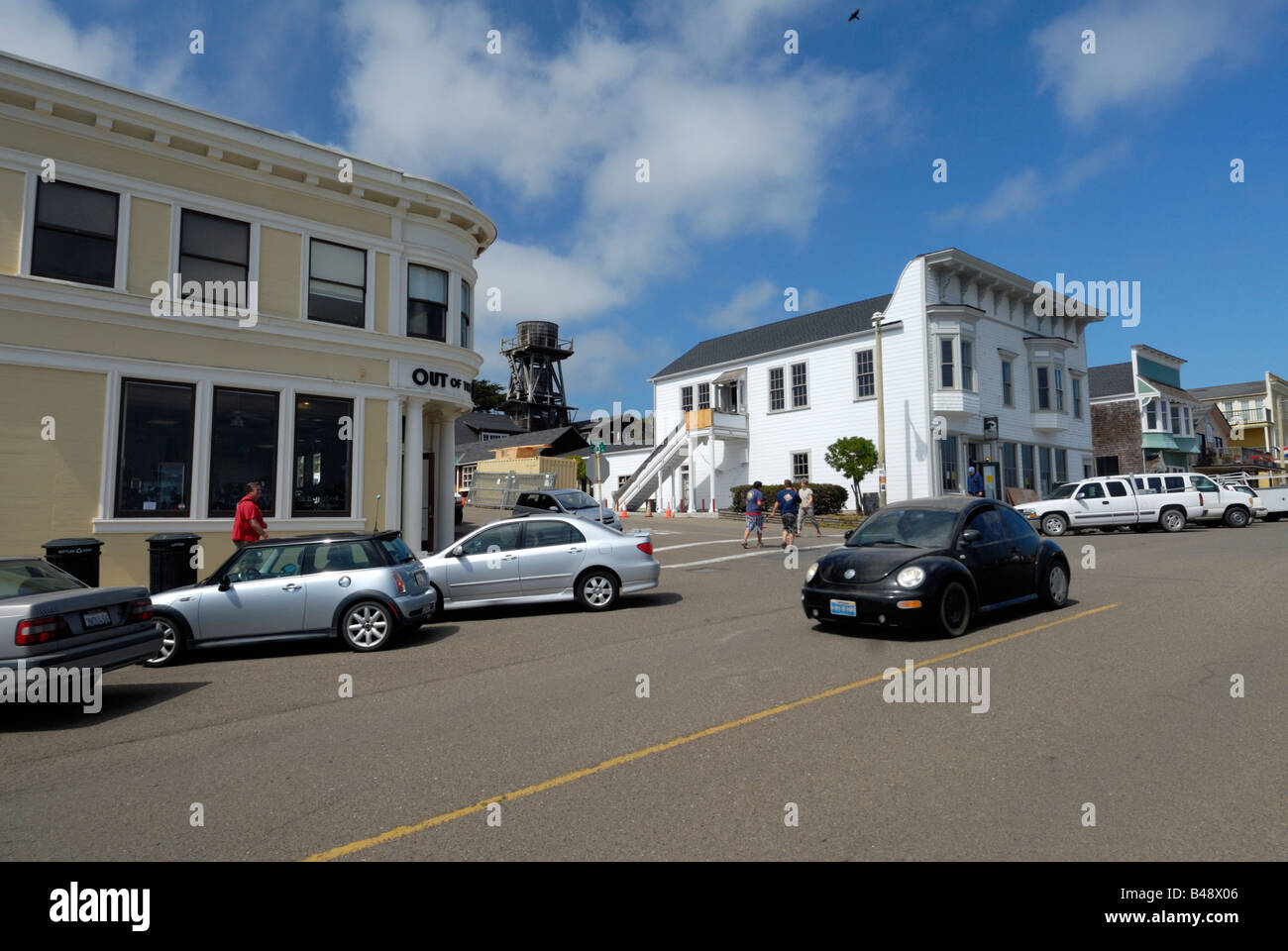 Le centre-ville de Mendocino, Californie, USA Banque D'Images