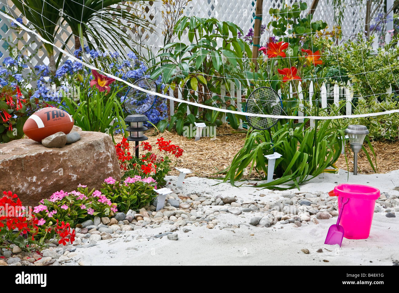 Beach garden paysage au San Diego County Fair à Del Mar CA US. Banque D'Images