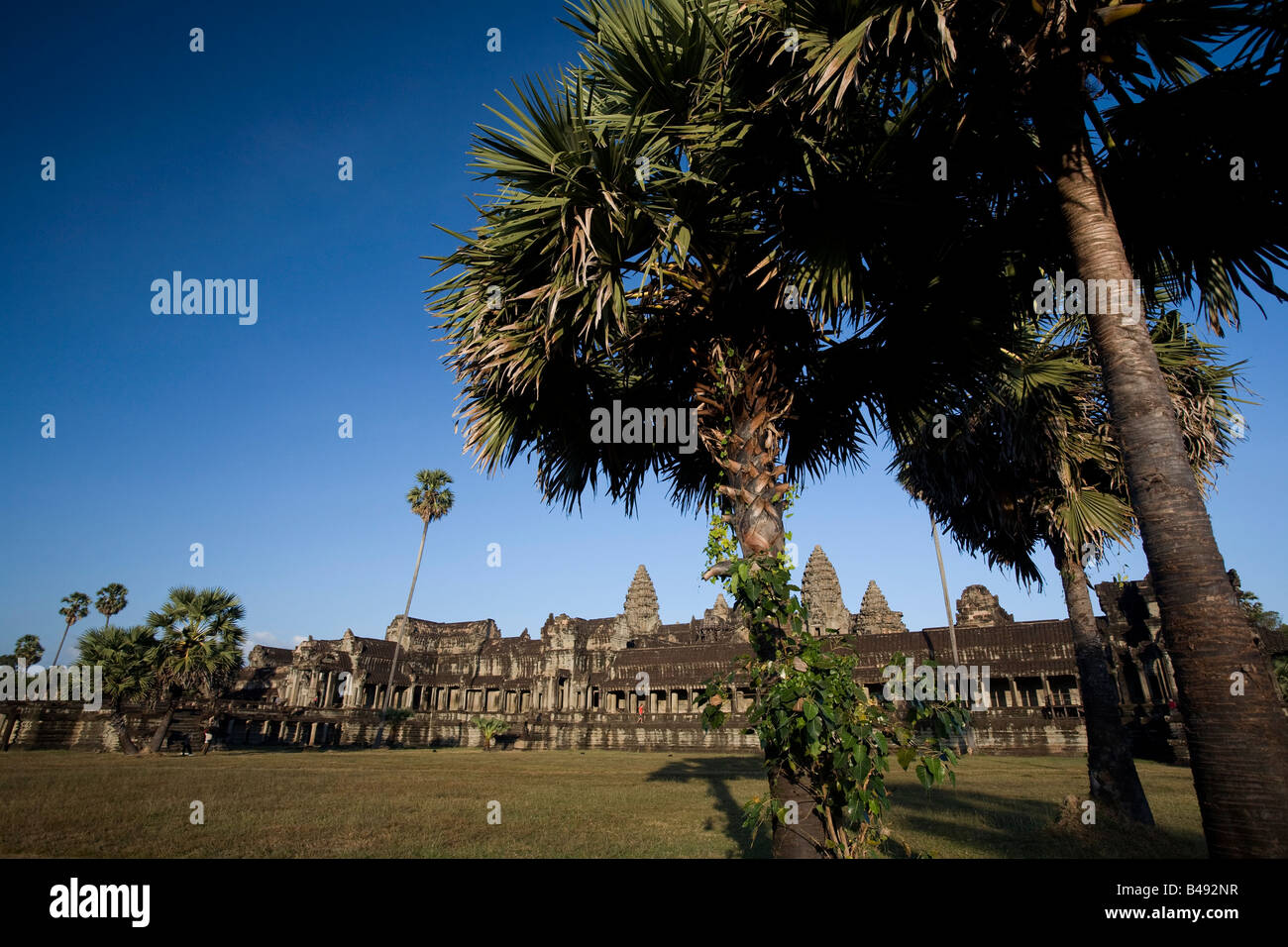 Le plus célèbre temple d'Angkor Wat, Angkor, Cambodge Banque D'Images