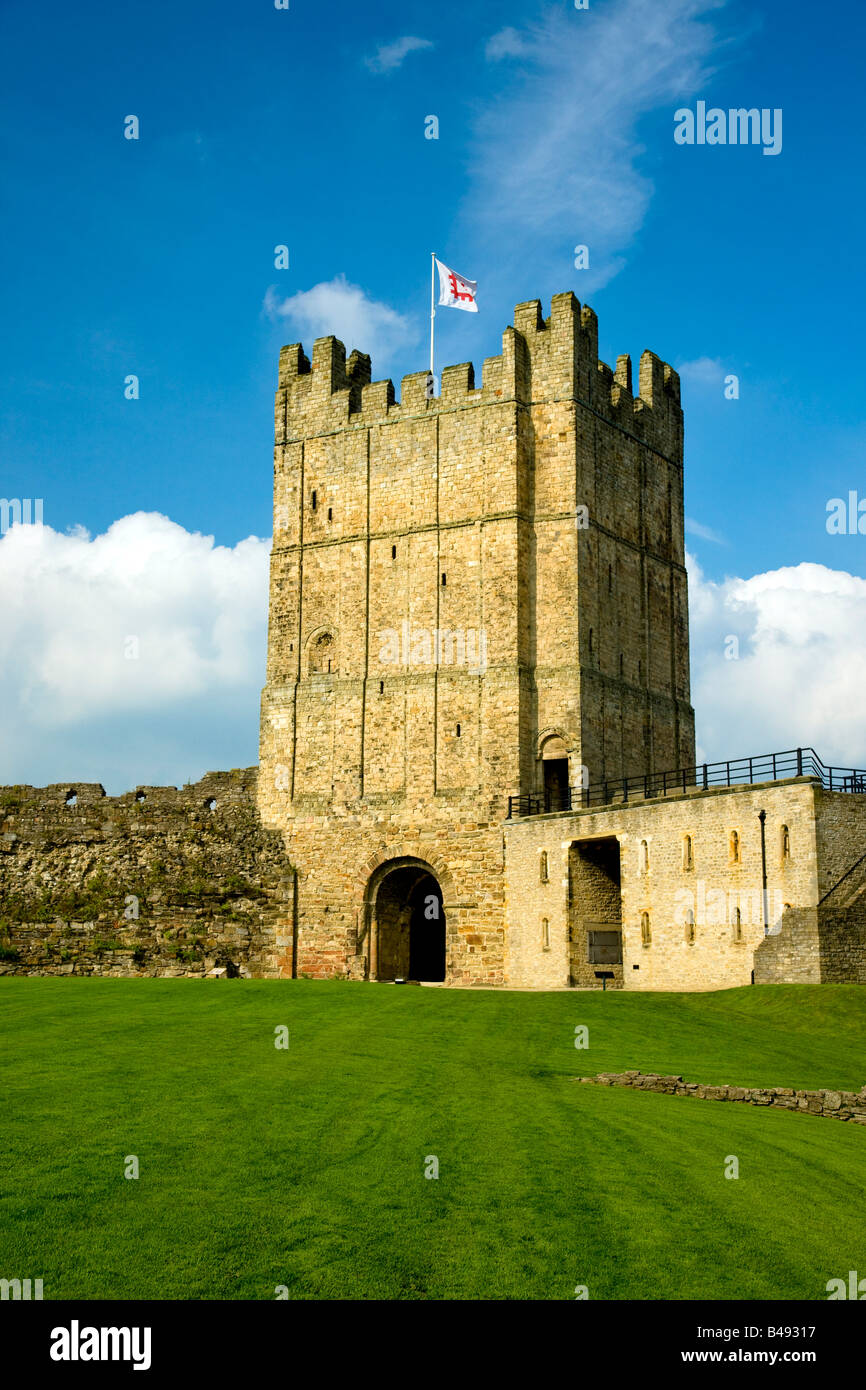 Donjon du Château de Richmond Richmond North Yorkshire Banque D'Images