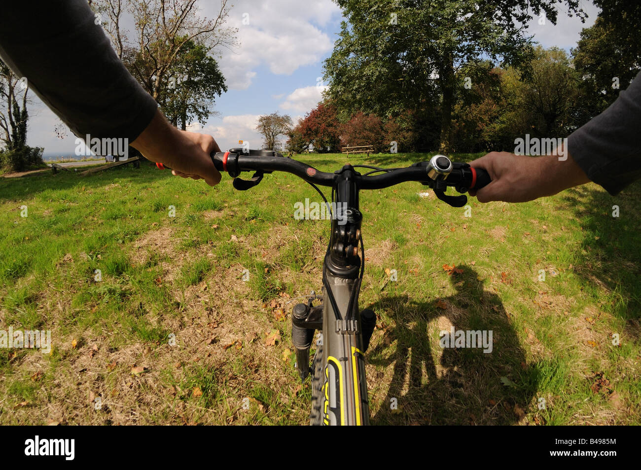 Randonnée cycliste dans le Kent en Angleterre Banque D'Images