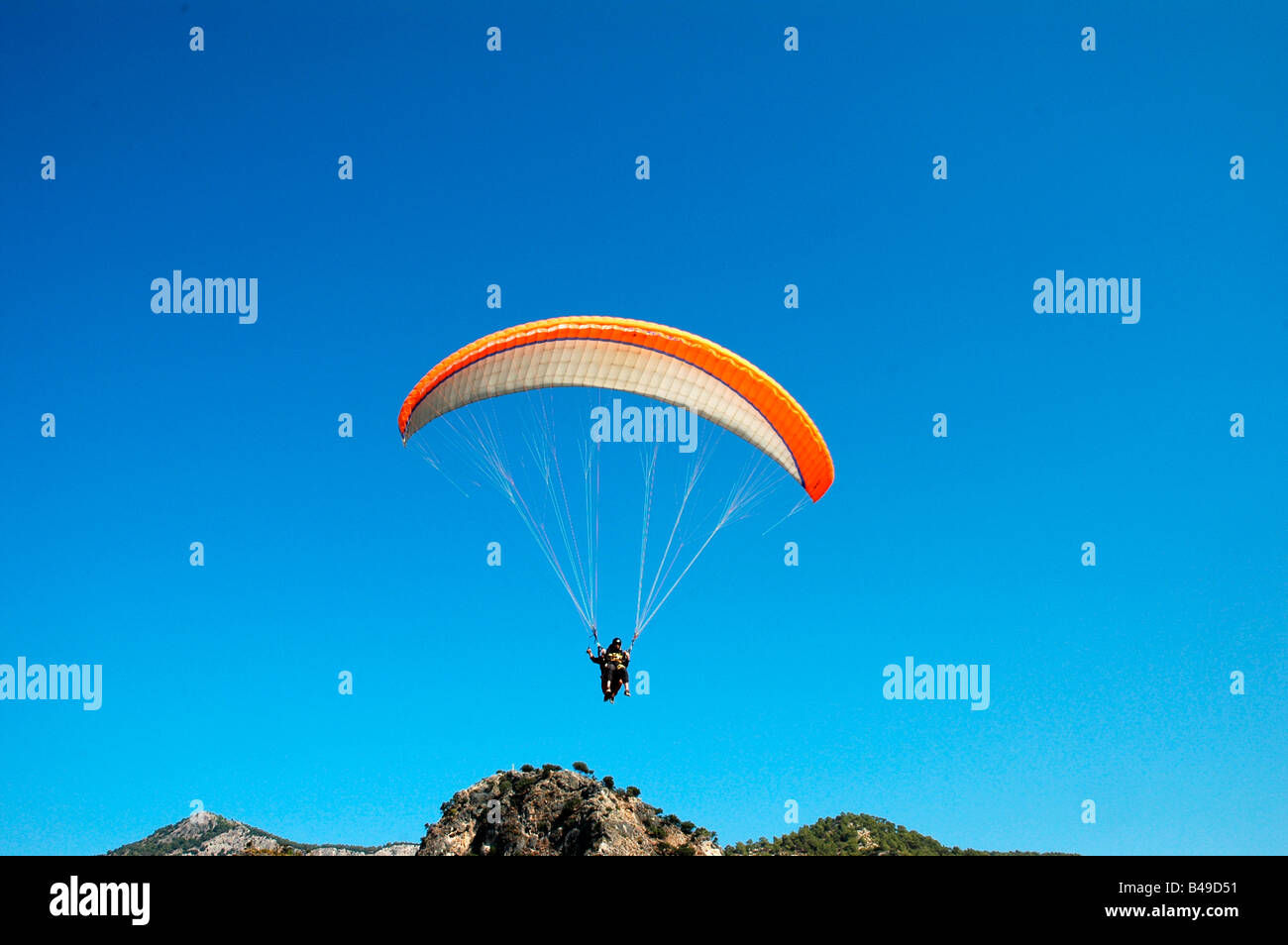 Parachute à Oludeniz Fethiye Turquie Banque D'Images