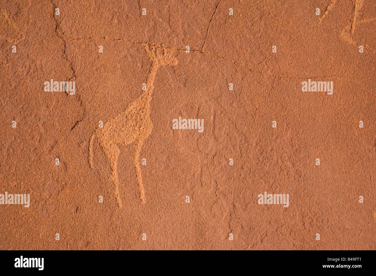 Peintures de roche à Twyfelfontein en Namibie Banque D'Images