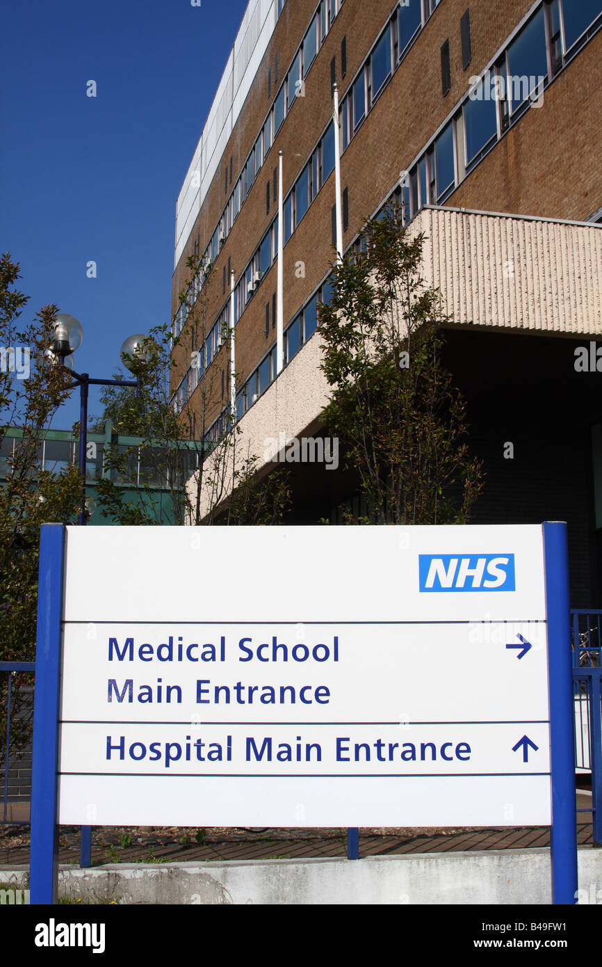 NHS Medical School, Queens Medical Center, University Hospital, Nottingham, Angleterre, Royaume-Uni Banque D'Images
