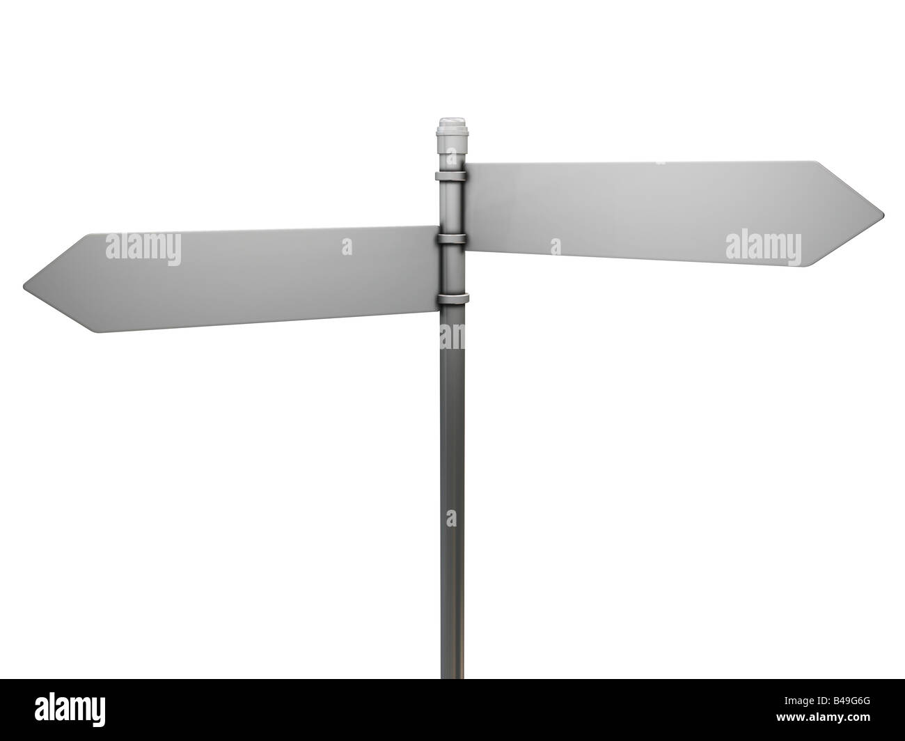 3D render of a blank road sign Banque D'Images