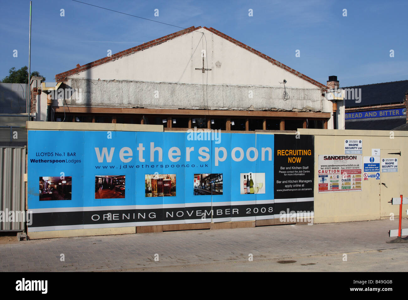 J D'un pub Wetherspoon en construction à Nottingham, Angleterre, Royaume-Uni Banque D'Images
