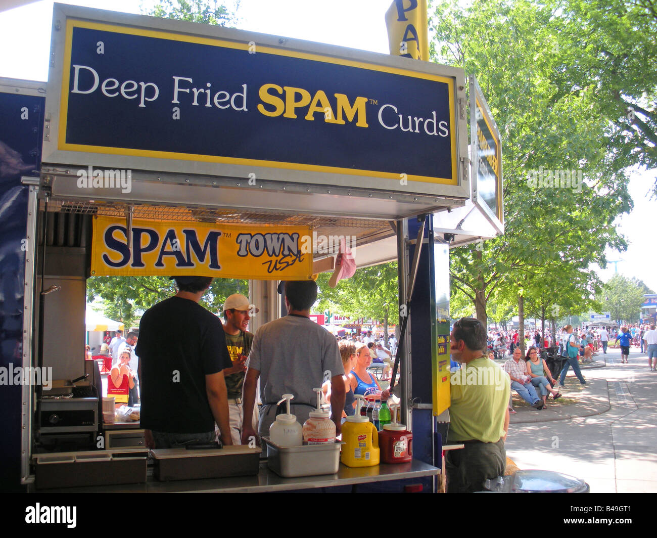 Caillés frits spam à la Minnesota State Fair Banque D'Images