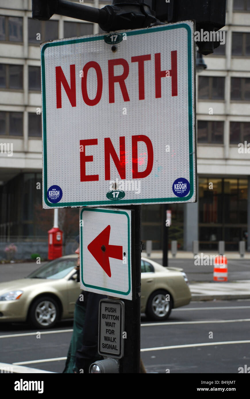 North End sign in Boston, MA Banque D'Images